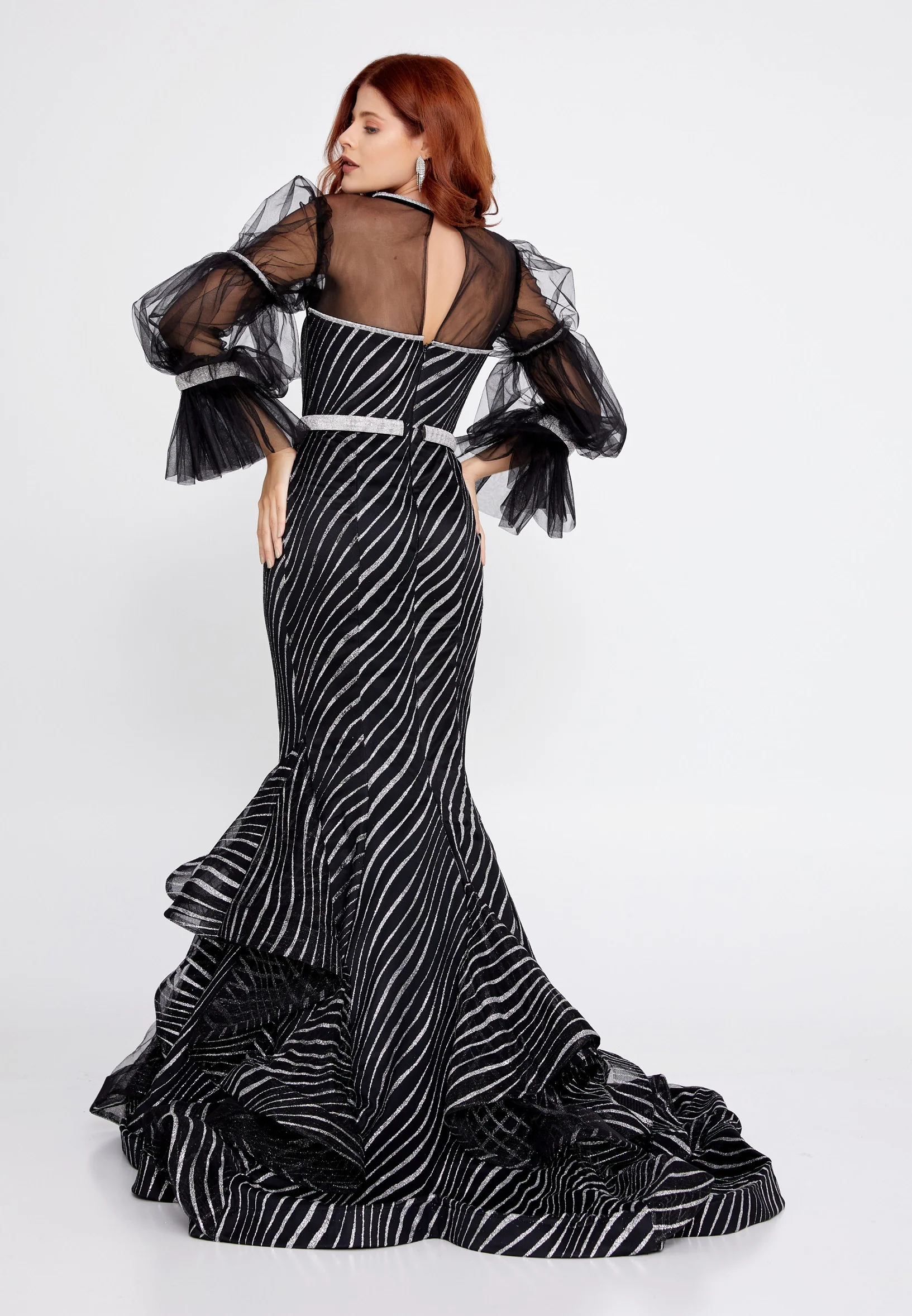 Mid-Length Maxi Tulle Mermaid Regular Prom Dress mtn2282 - Image 7