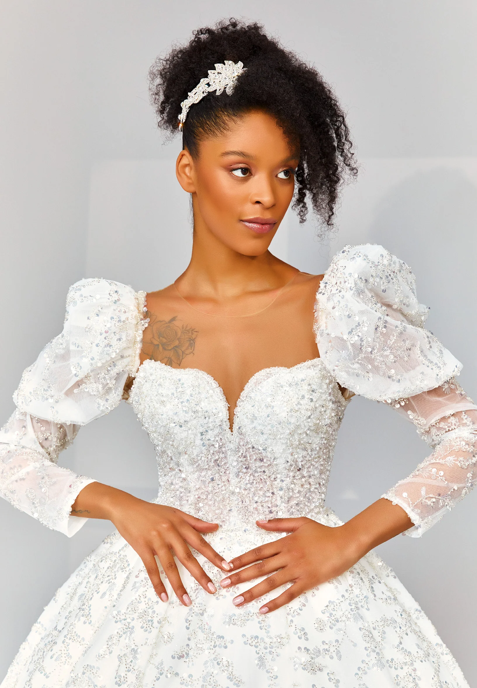 Mid-Length Maxi Tulle Regular Wedding Dress abb22027 - Image 2