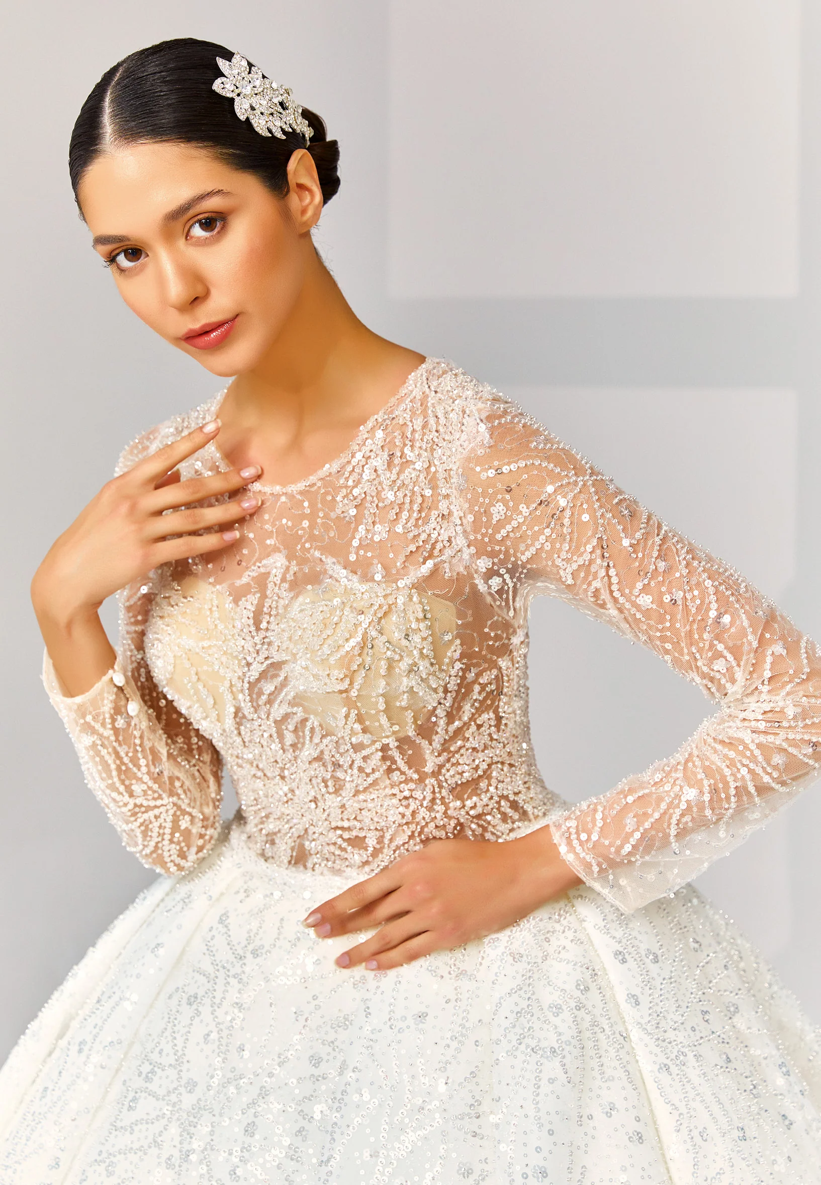 Mid-Length Maxi Tulle Regular Wedding Dress abb22045 - Image 2