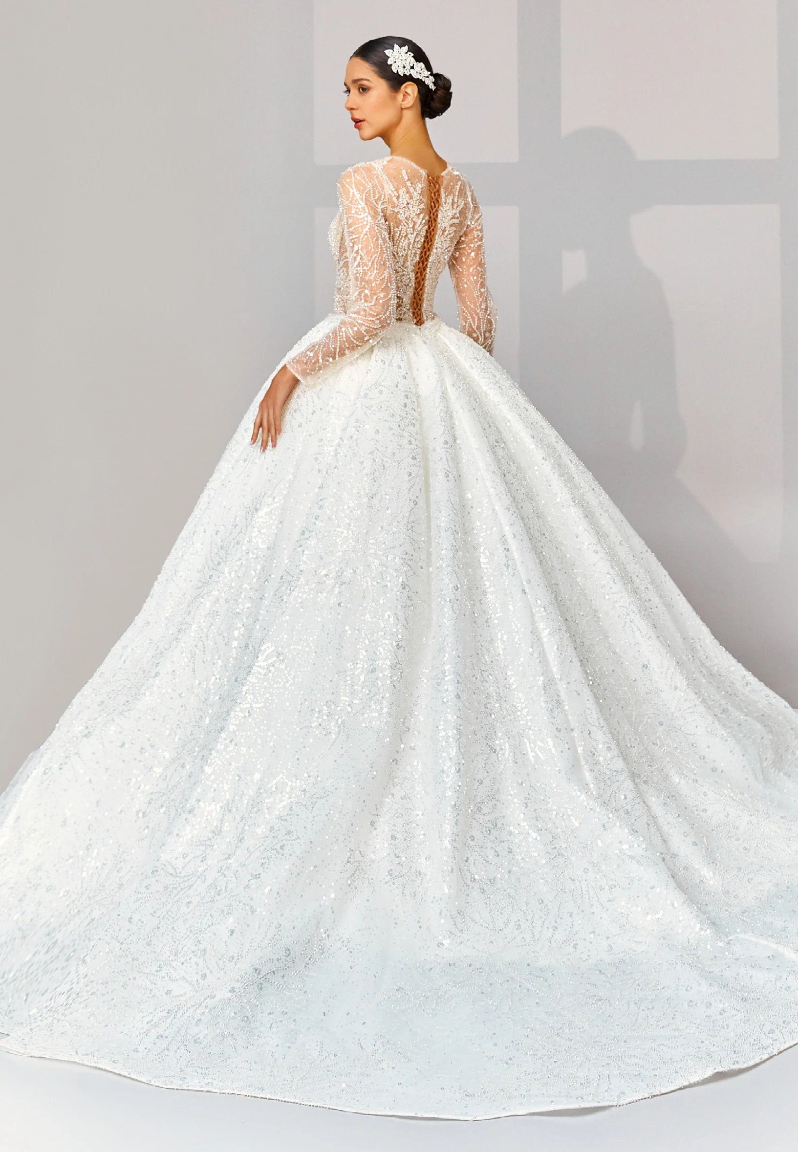 Mid-Length Maxi Tulle Regular Wedding Dress abb22045 - Image 3