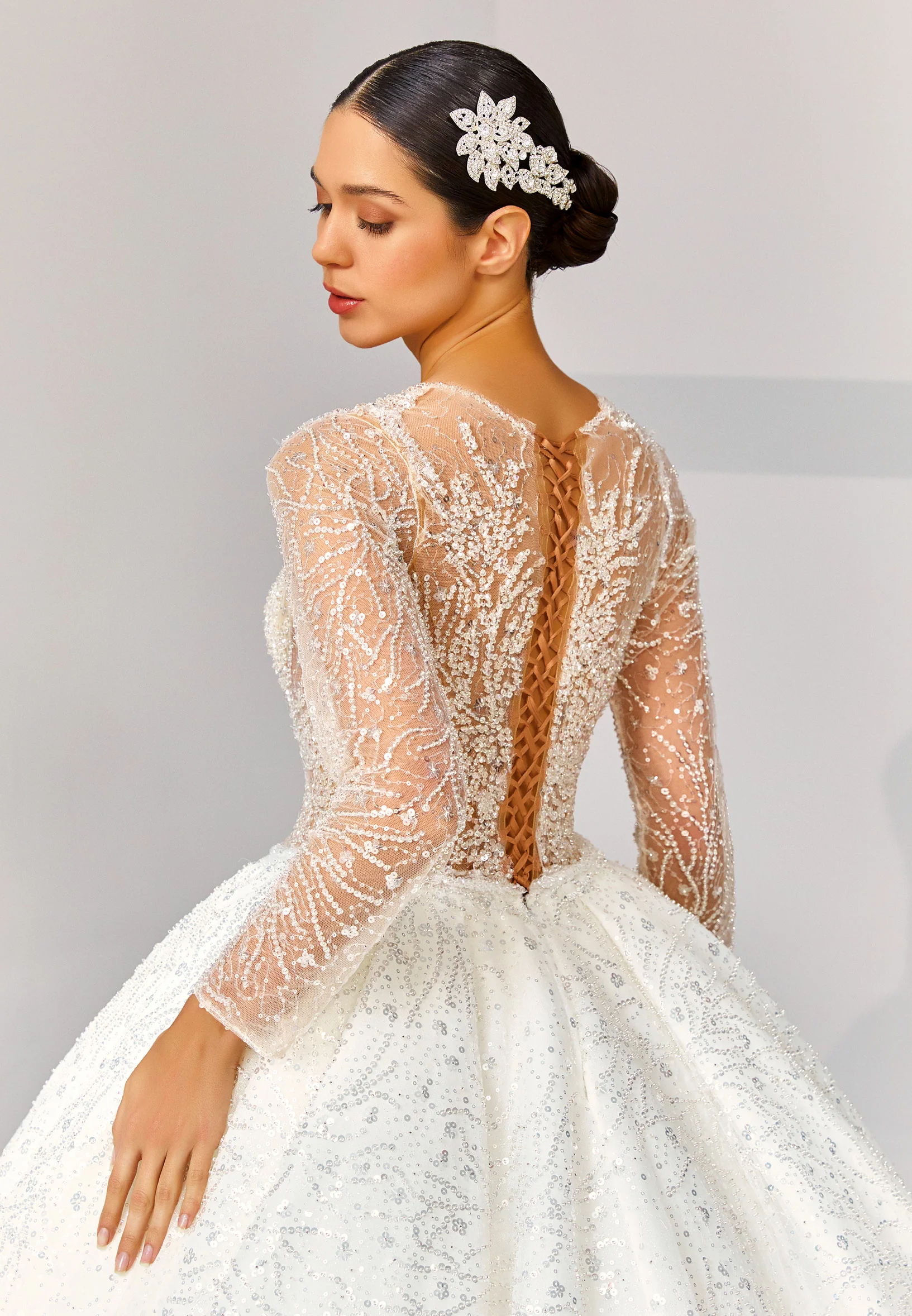 Mid-Length Maxi Tulle Regular Wedding Dress abb22045 - Image 4