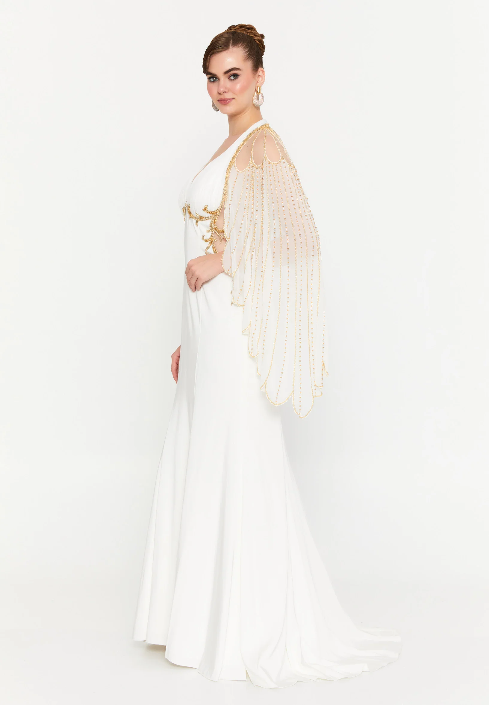 Mid-Length Maxi Viscose Mermaid Regular Wedding Guest Dress mti1502 - Image 11