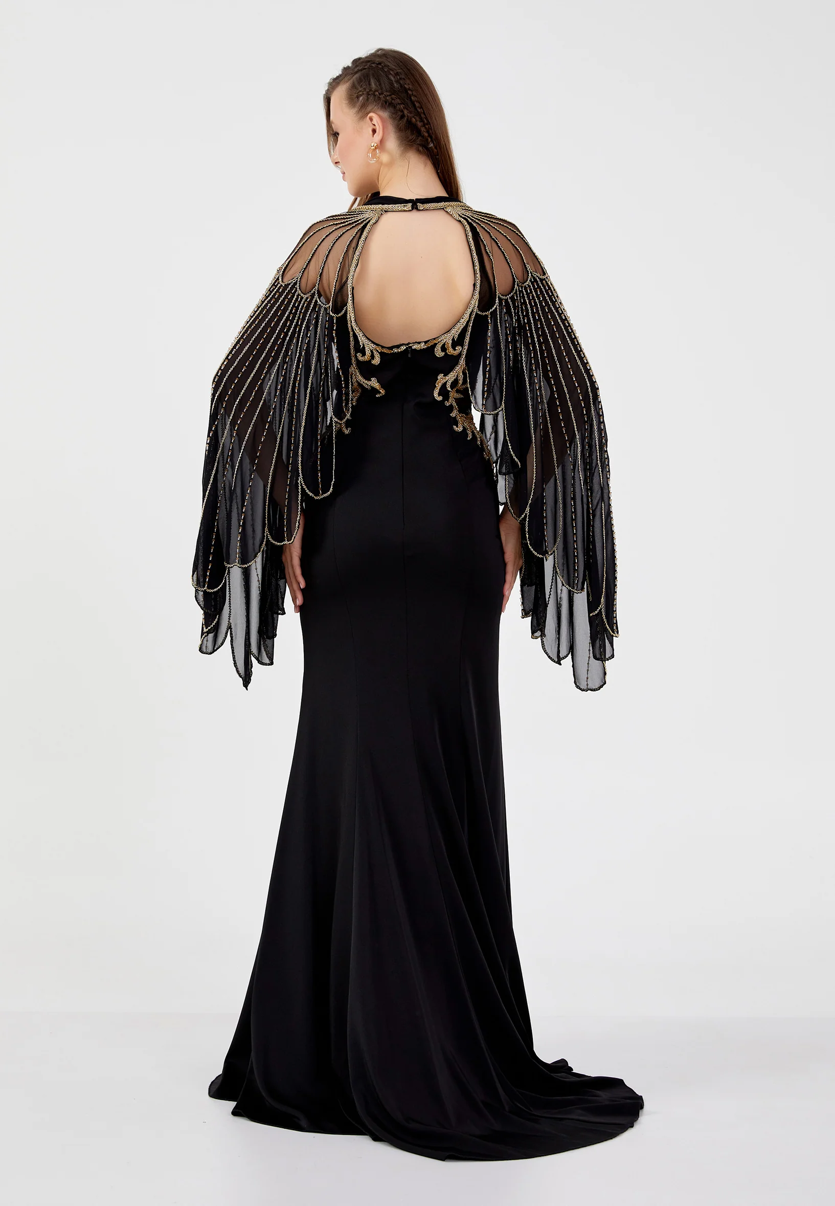 Mid-Length Maxi Viscose Mermaid Regular Wedding Guest Dress mti1502 - Image 2