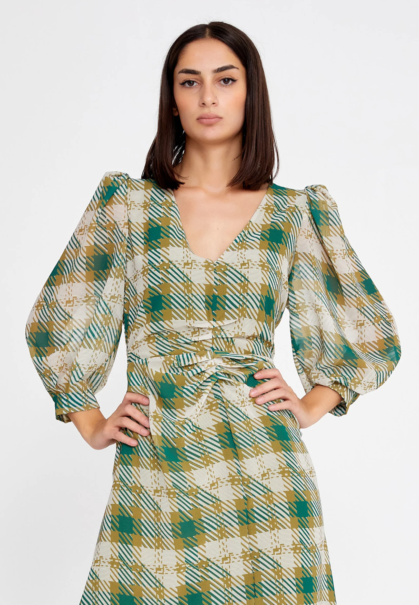 Mid-Length Midi Chiffon Column Regular Casual Dress ber23k5135 - Image 4