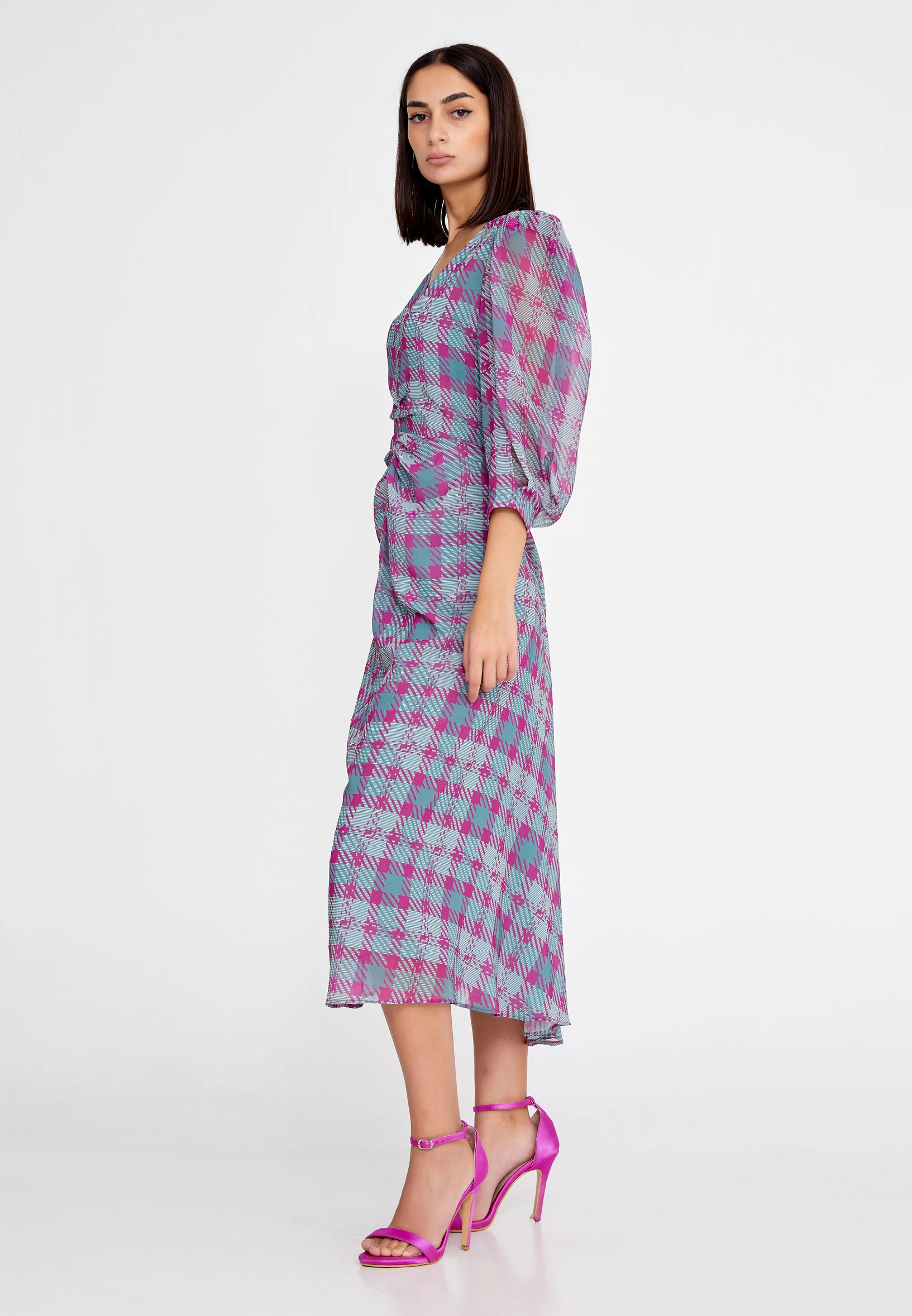 Mid-Length Midi Chiffon Column Regular Casual Dress ber23k5135 - Image 7