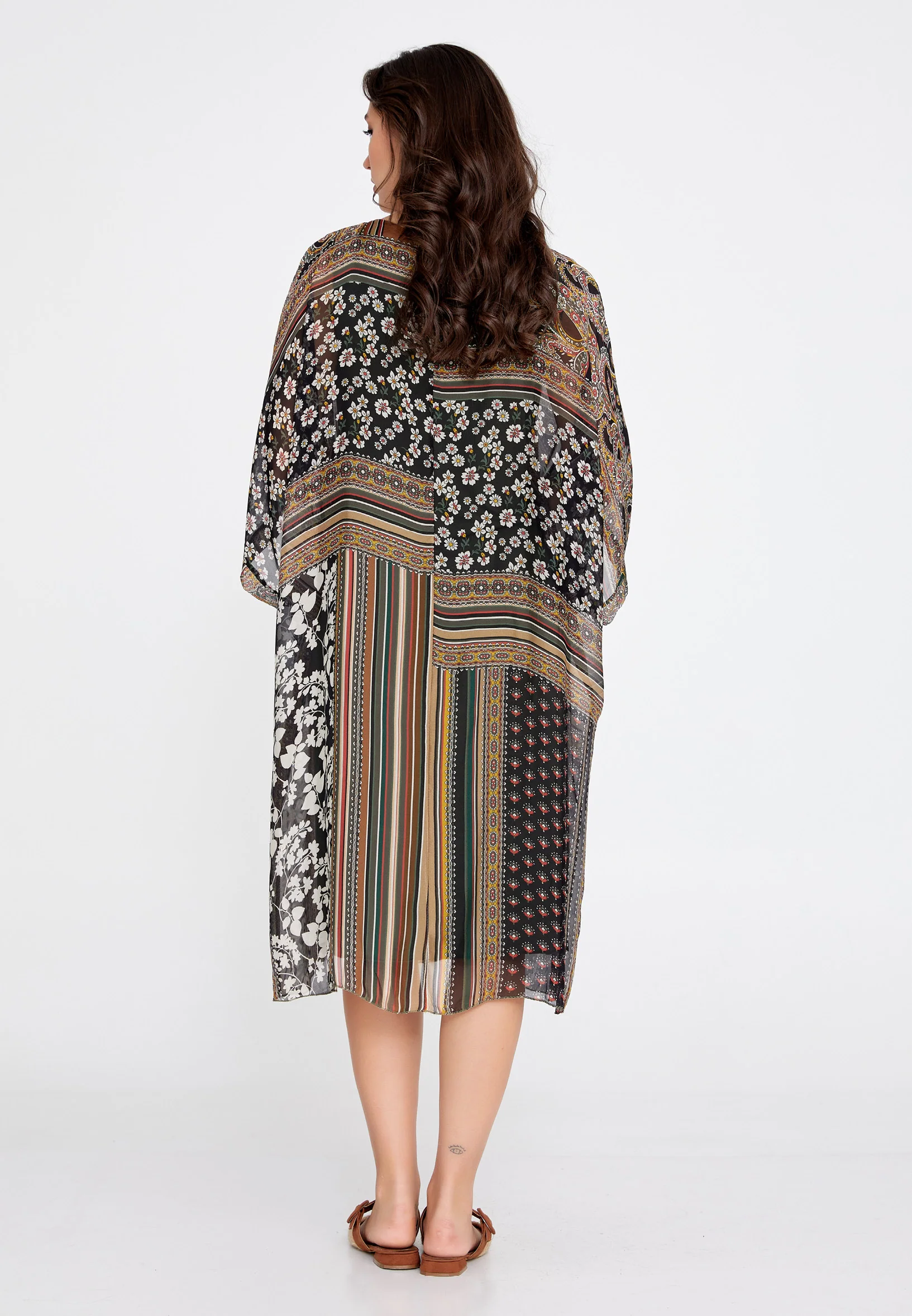 Mid-Length Midi Chiffon Column Regular Casual Dress cav69464 - Image 10