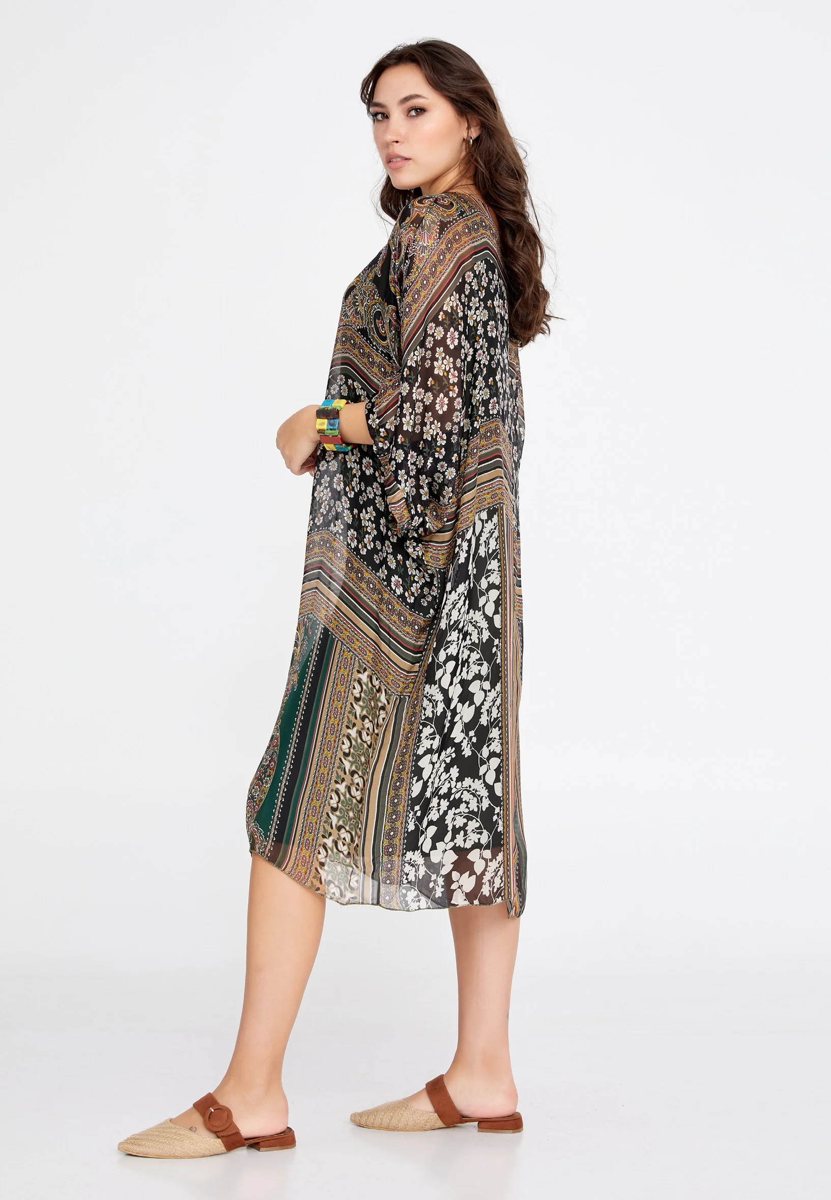 Mid-Length Midi Chiffon Column Regular Casual Dress cav69464 - Image 11