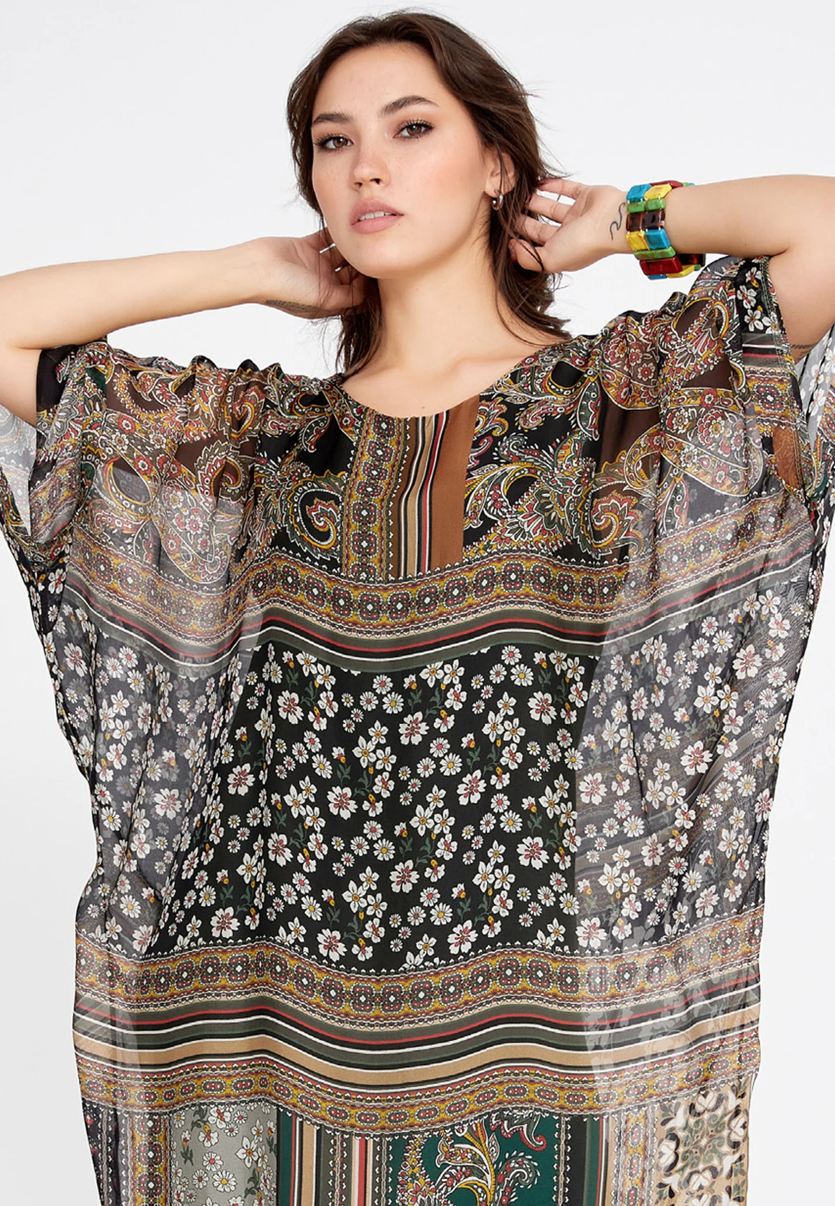 Mid-Length Midi Chiffon Column Regular Casual Dress cav69464 - Image 12