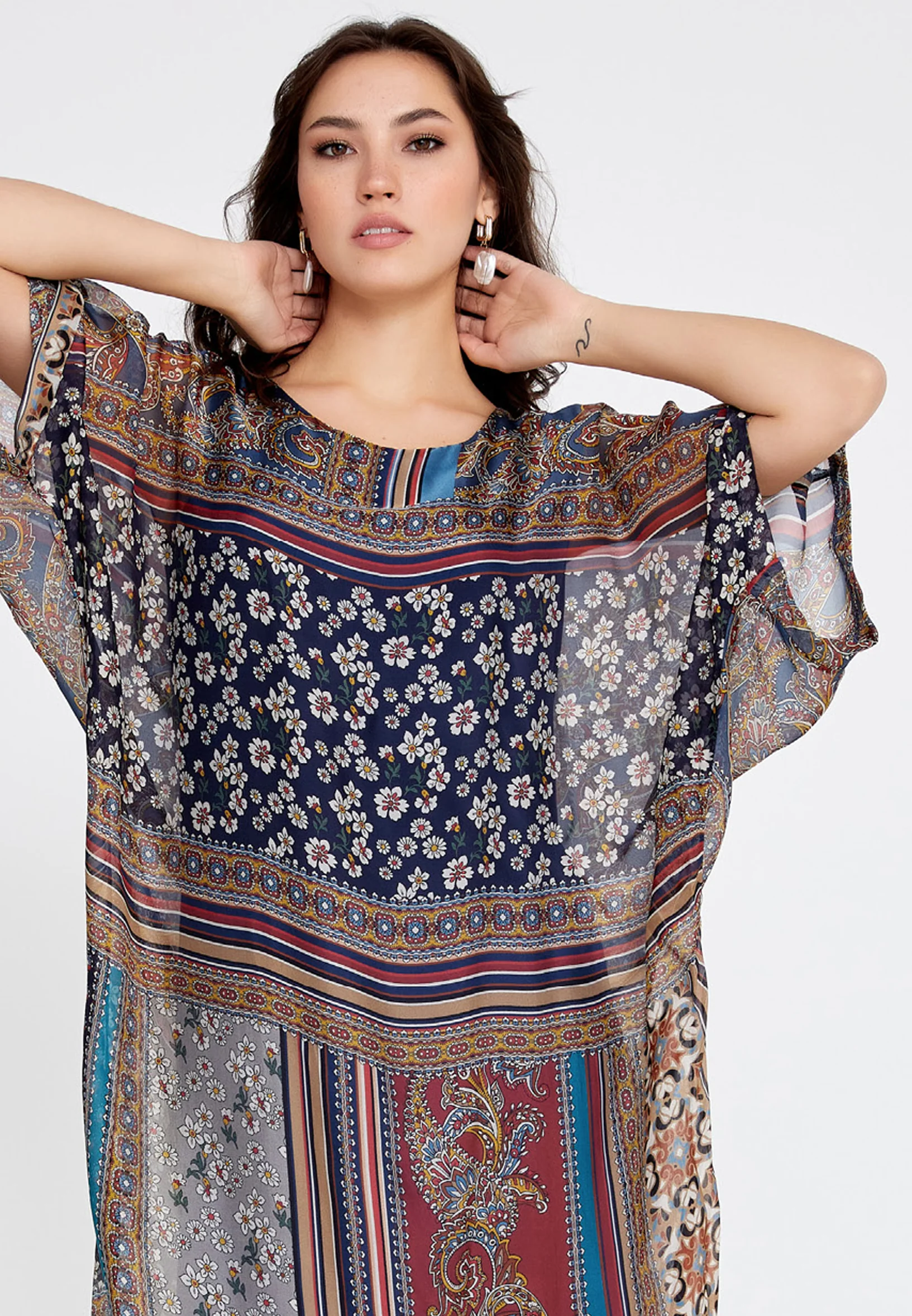 Mid-Length Midi Chiffon Column Regular Casual Dress cav69464 - Image 4