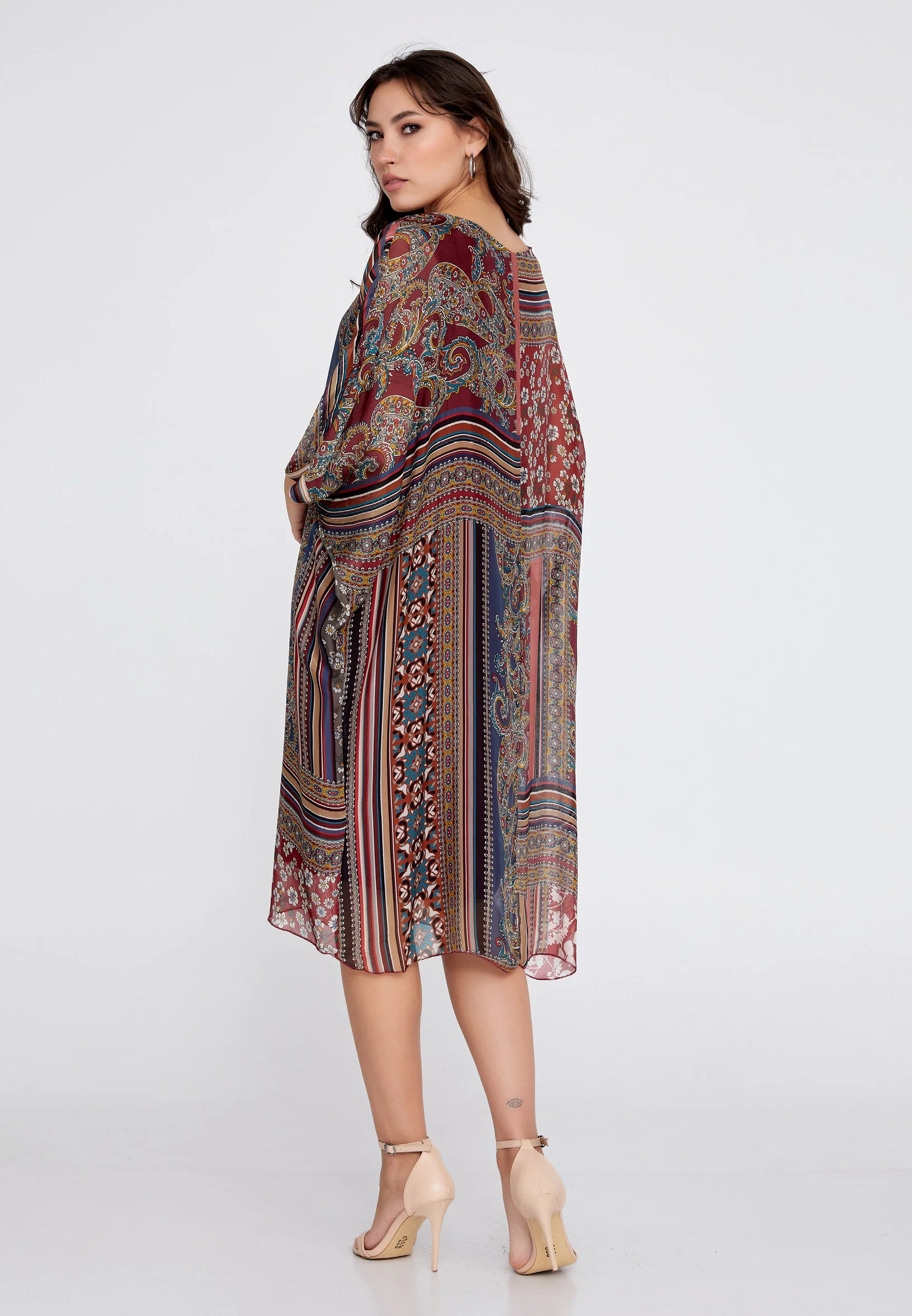Mid-Length Midi Chiffon Column Regular Casual Dress cav69464 - Image 6