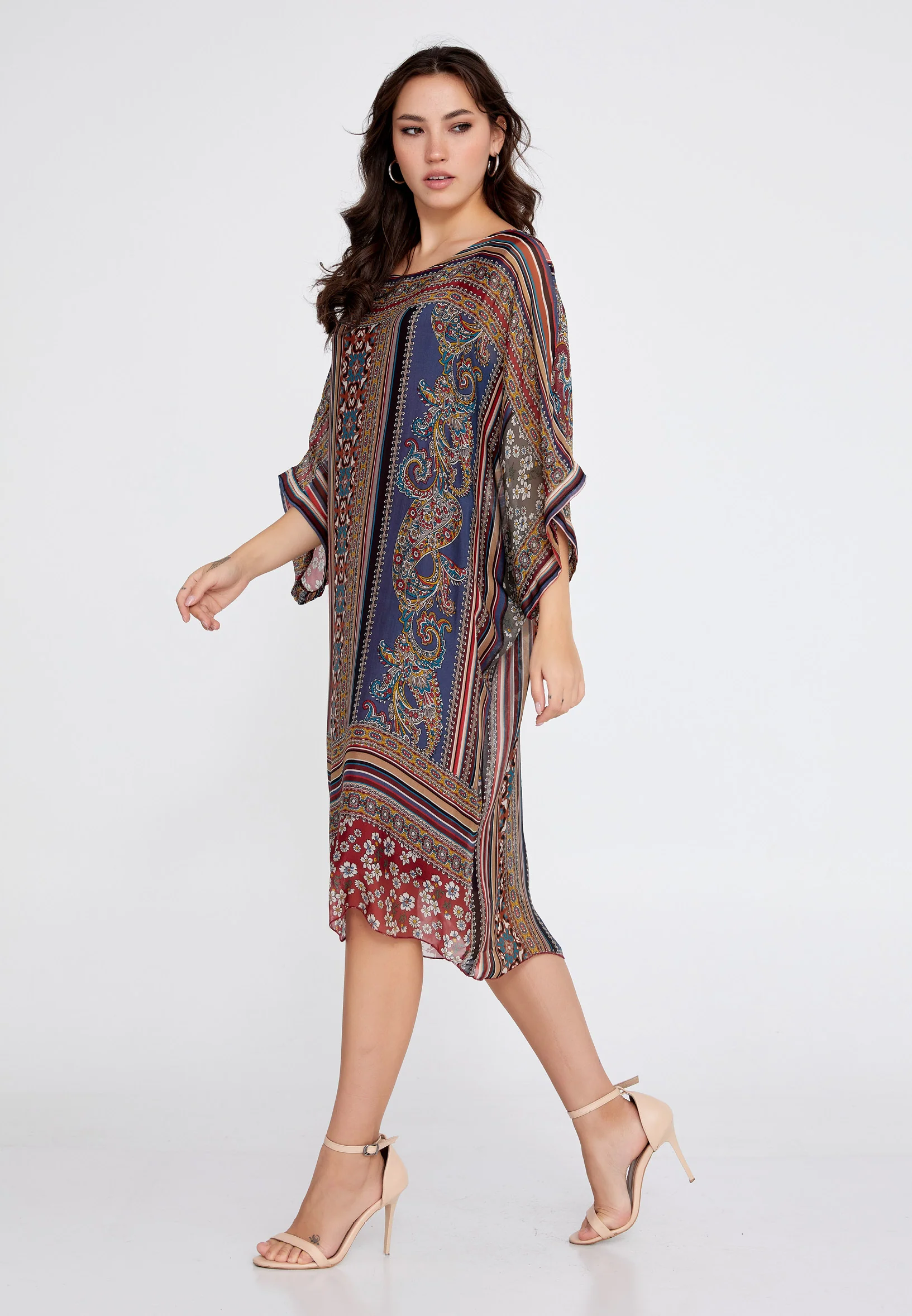Mid-Length Midi Chiffon Column Regular Casual Dress cav69464 - Image 7