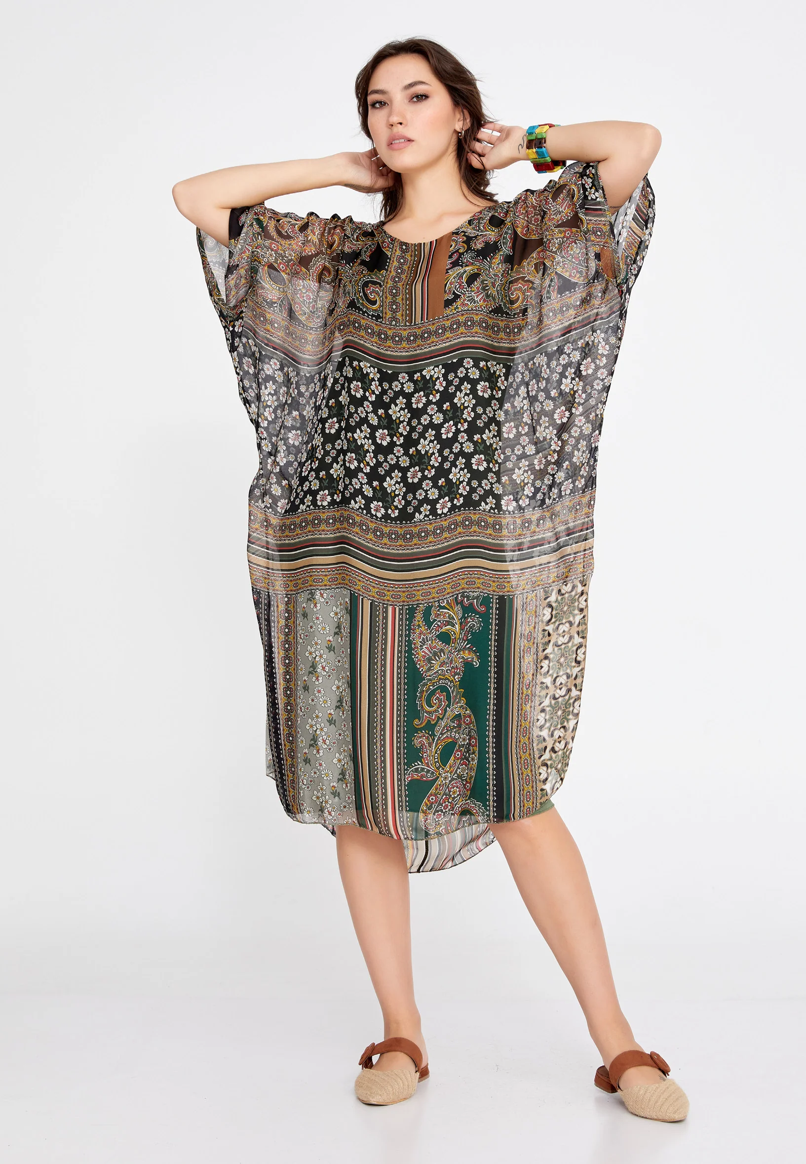 Mid-Length Midi Chiffon Column Regular Casual Dress cav69464 - Image 9