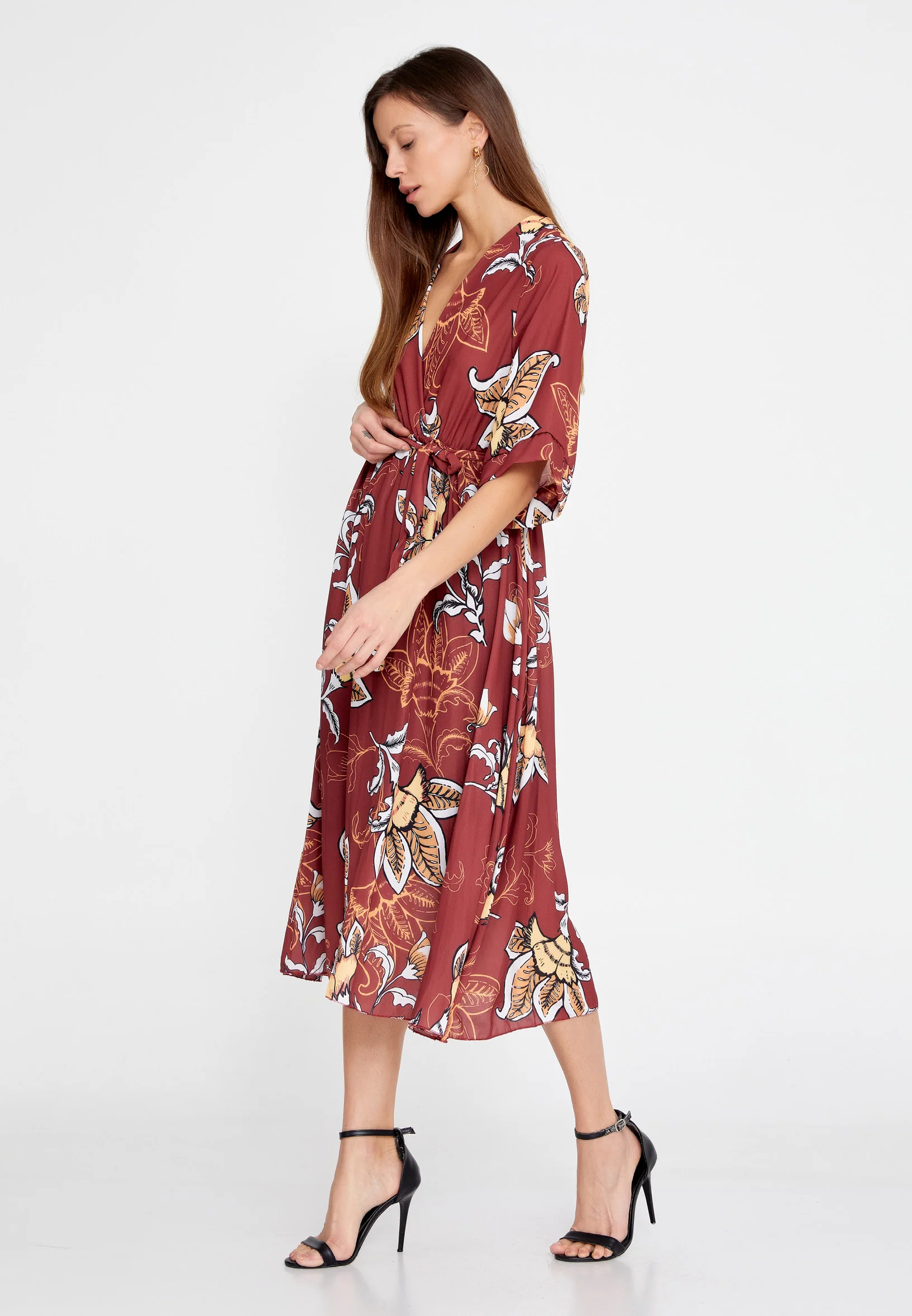 Mid-Length Midi Chiffon Column Regular Casual Dress esldw42 - Image 11