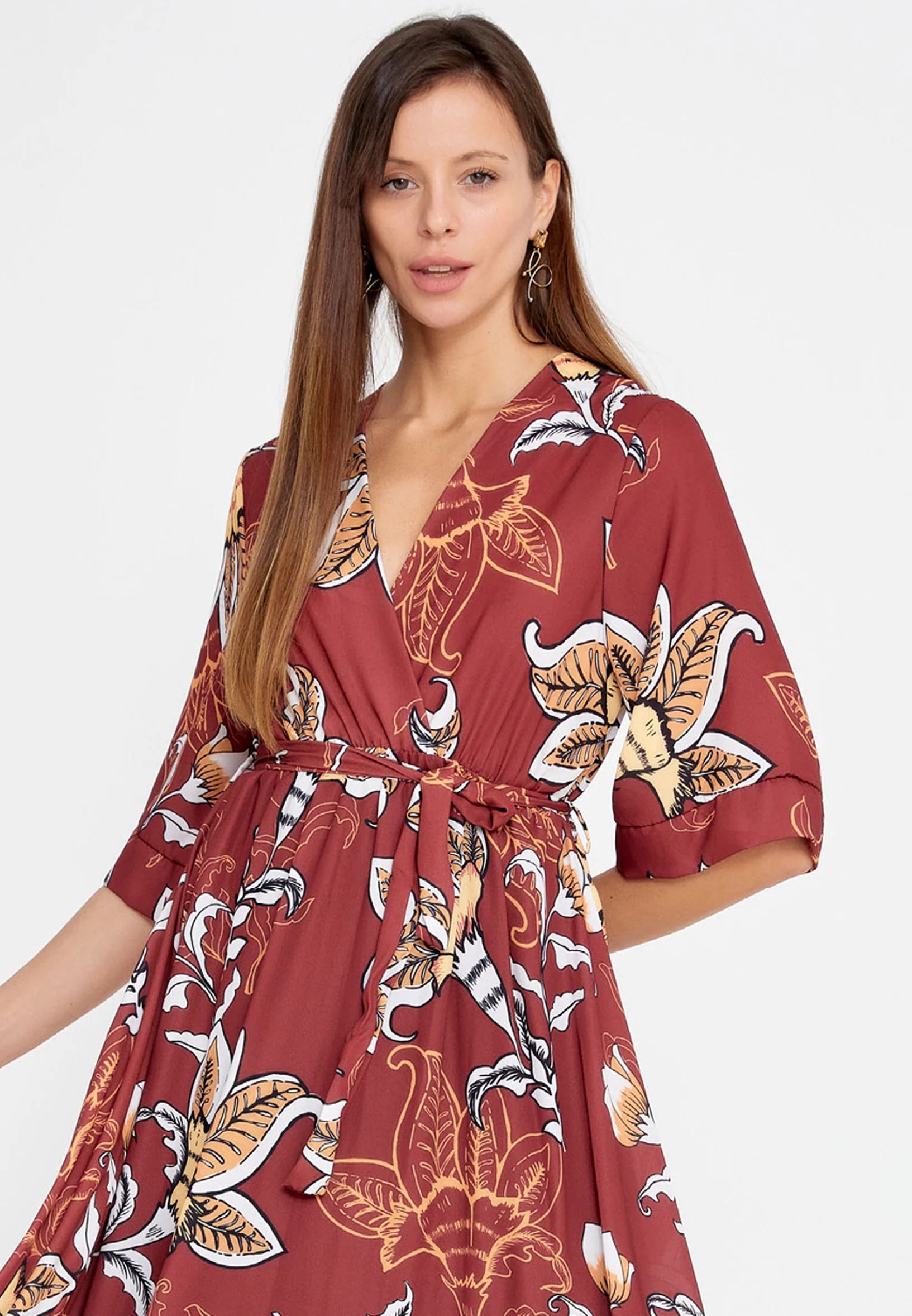 Mid-Length Midi Chiffon Column Regular Casual Dress esldw42 - Image 12