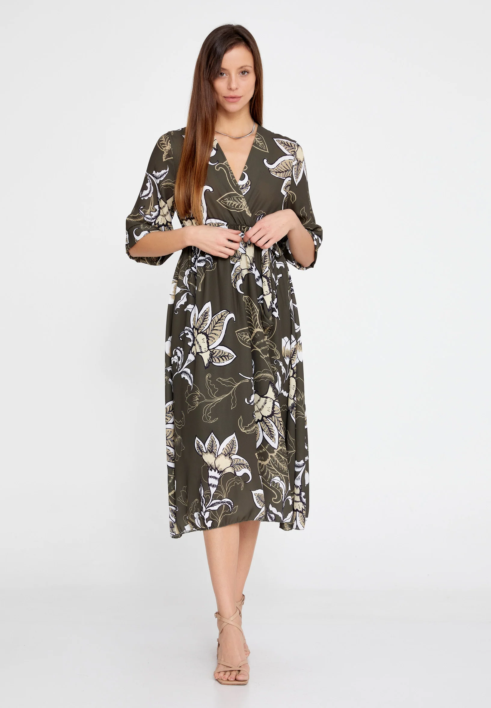 Mid-Length Midi Chiffon Column Regular Casual Dress esldw42 - Image 13