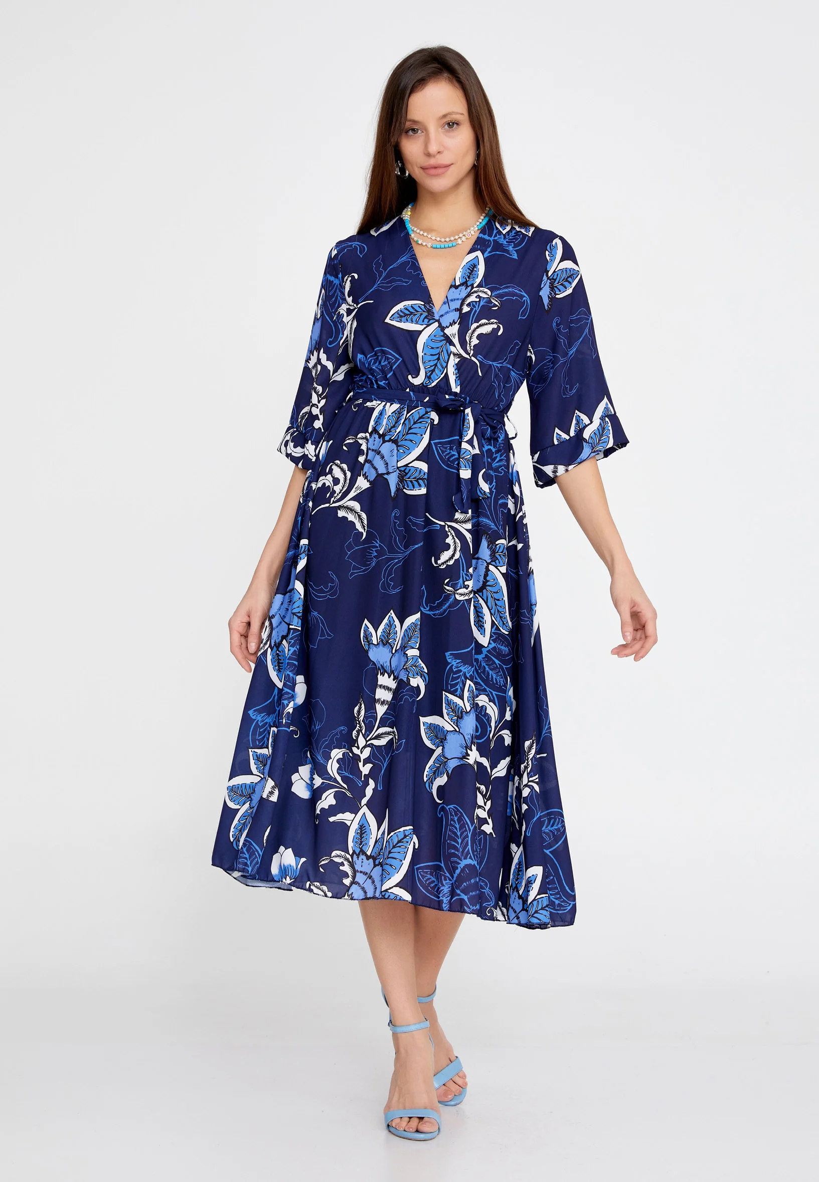Mid-Length Midi Chiffon Column Regular Casual Dress esldw42 - Image 17