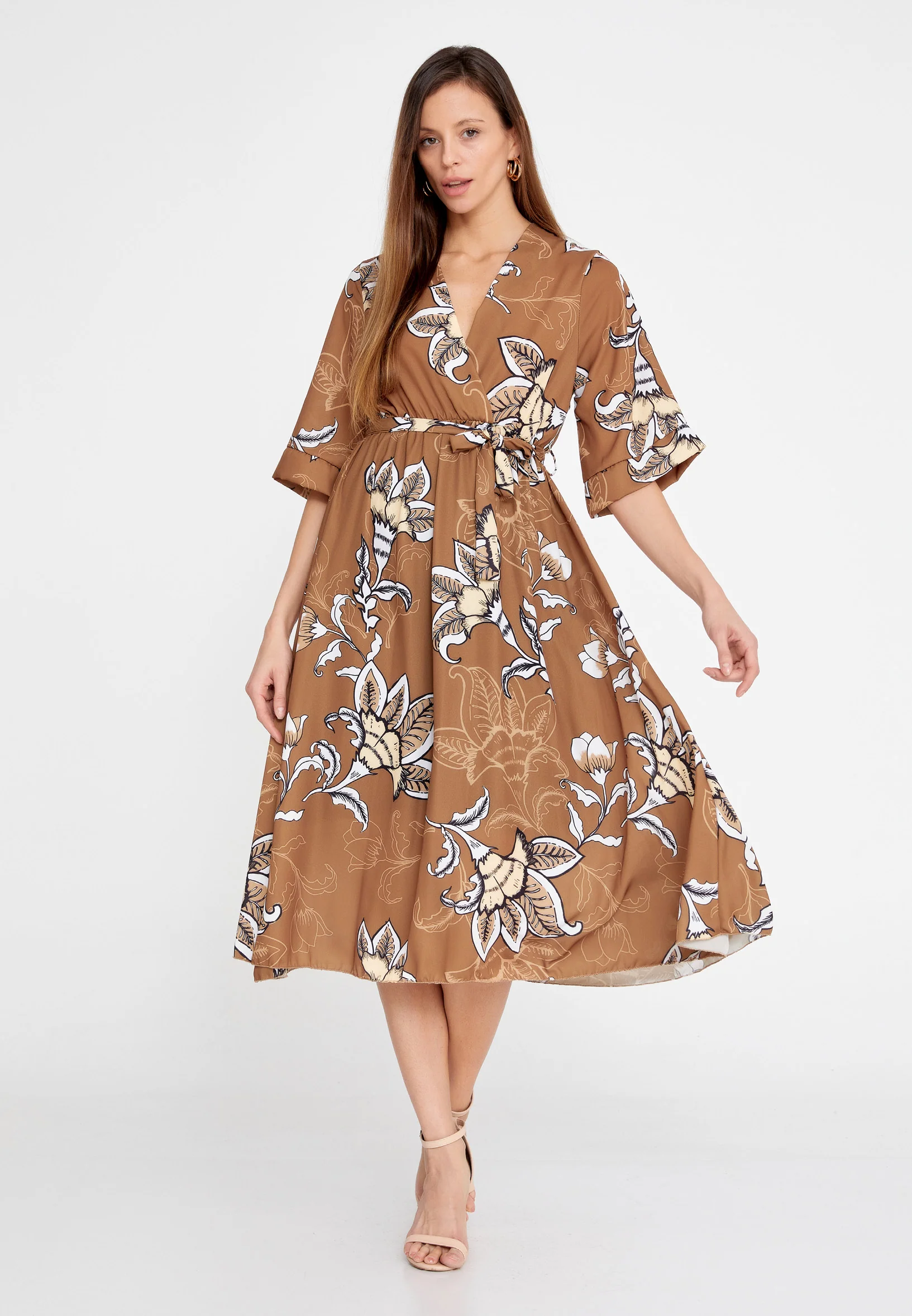 Mid-Length Midi Chiffon Column Regular Casual Dress esldw42 - Image 5