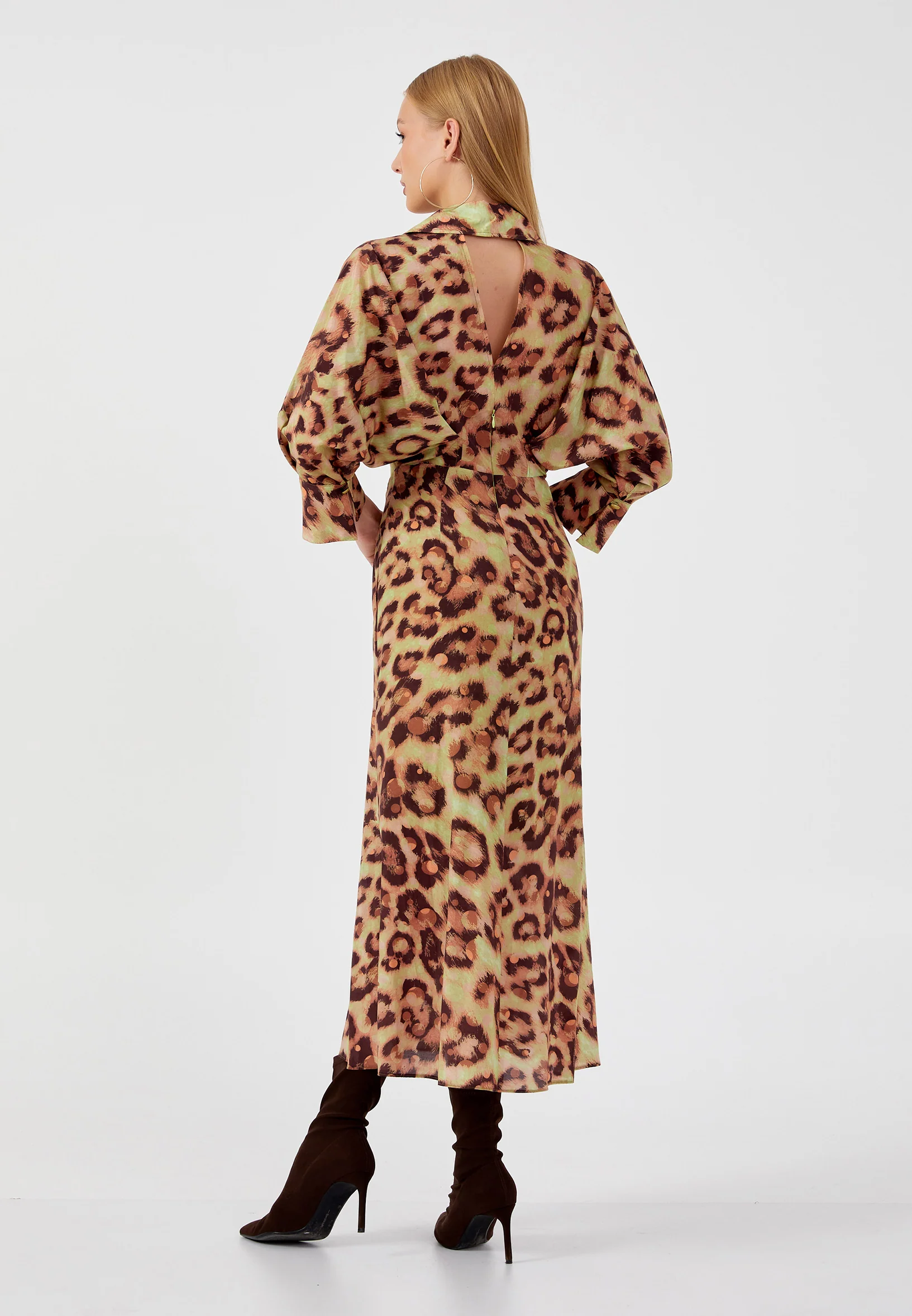 Mid-Length Midi Chiffon Column Regular Casual Dress kmy24y40419 - Image 2