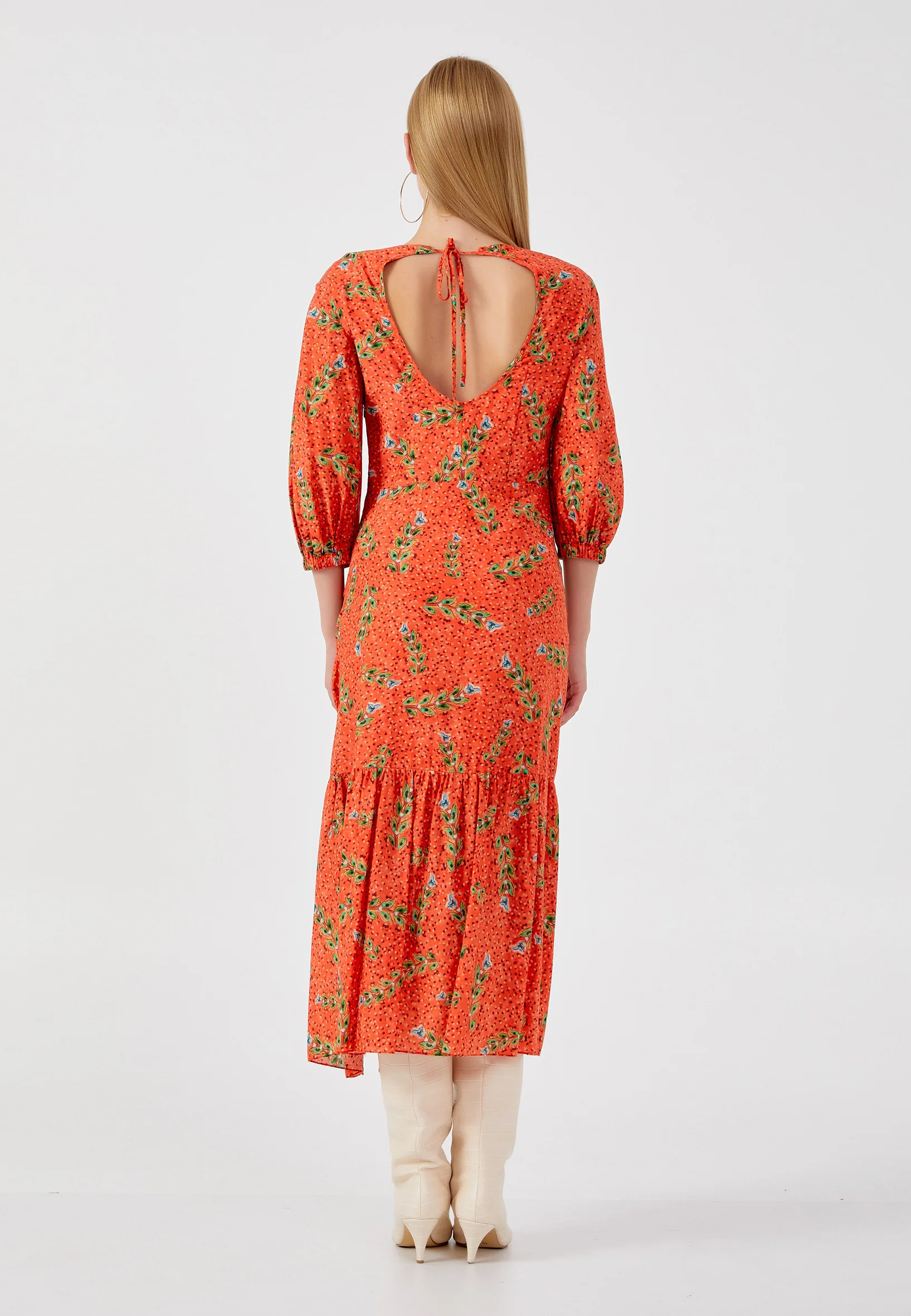 Mid-Length Midi Chiffon Column Regular Casual Dress kmy24y40428 - Image 2