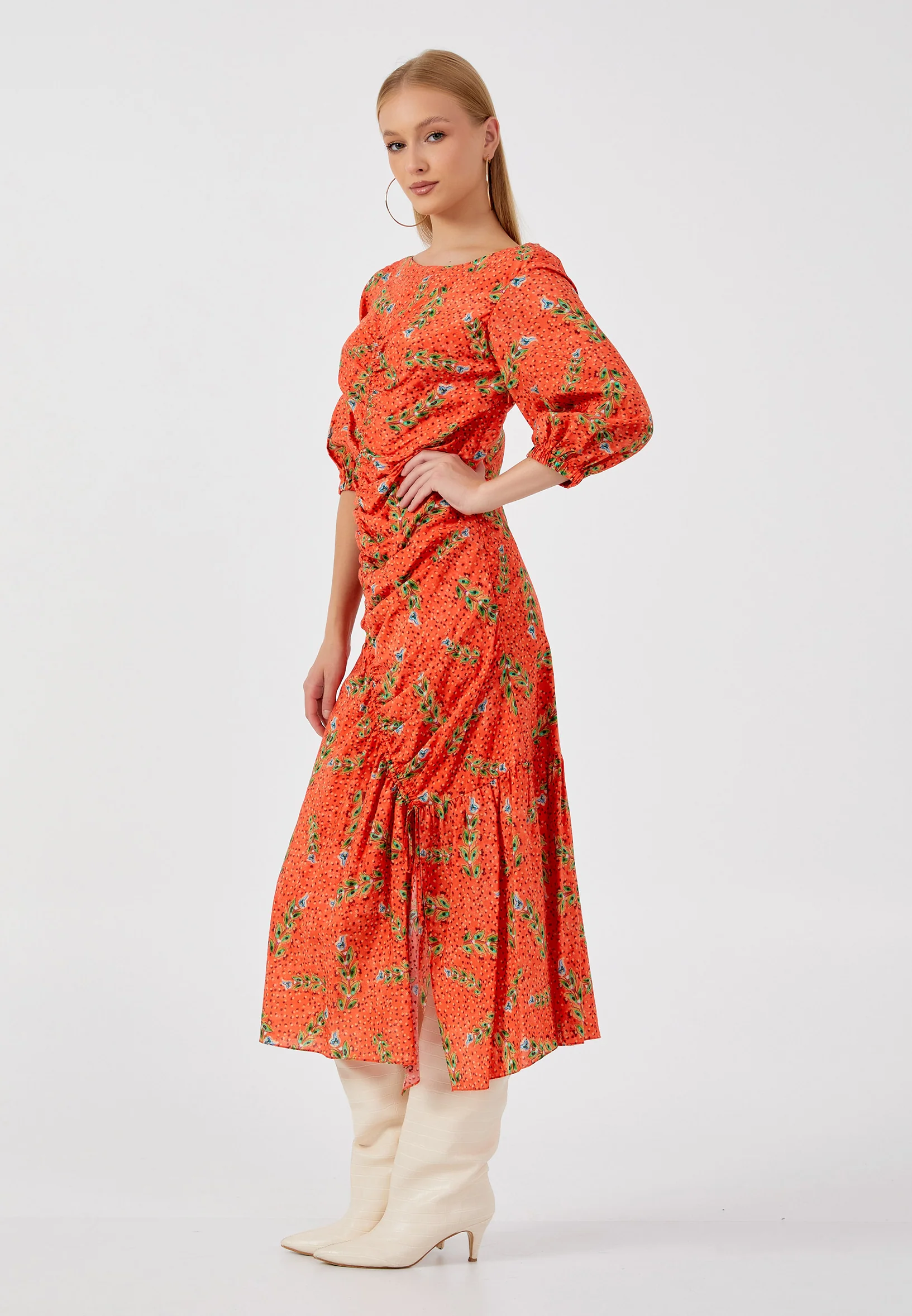 Mid-Length Midi Chiffon Column Regular Casual Dress kmy24y40428 - Image 3