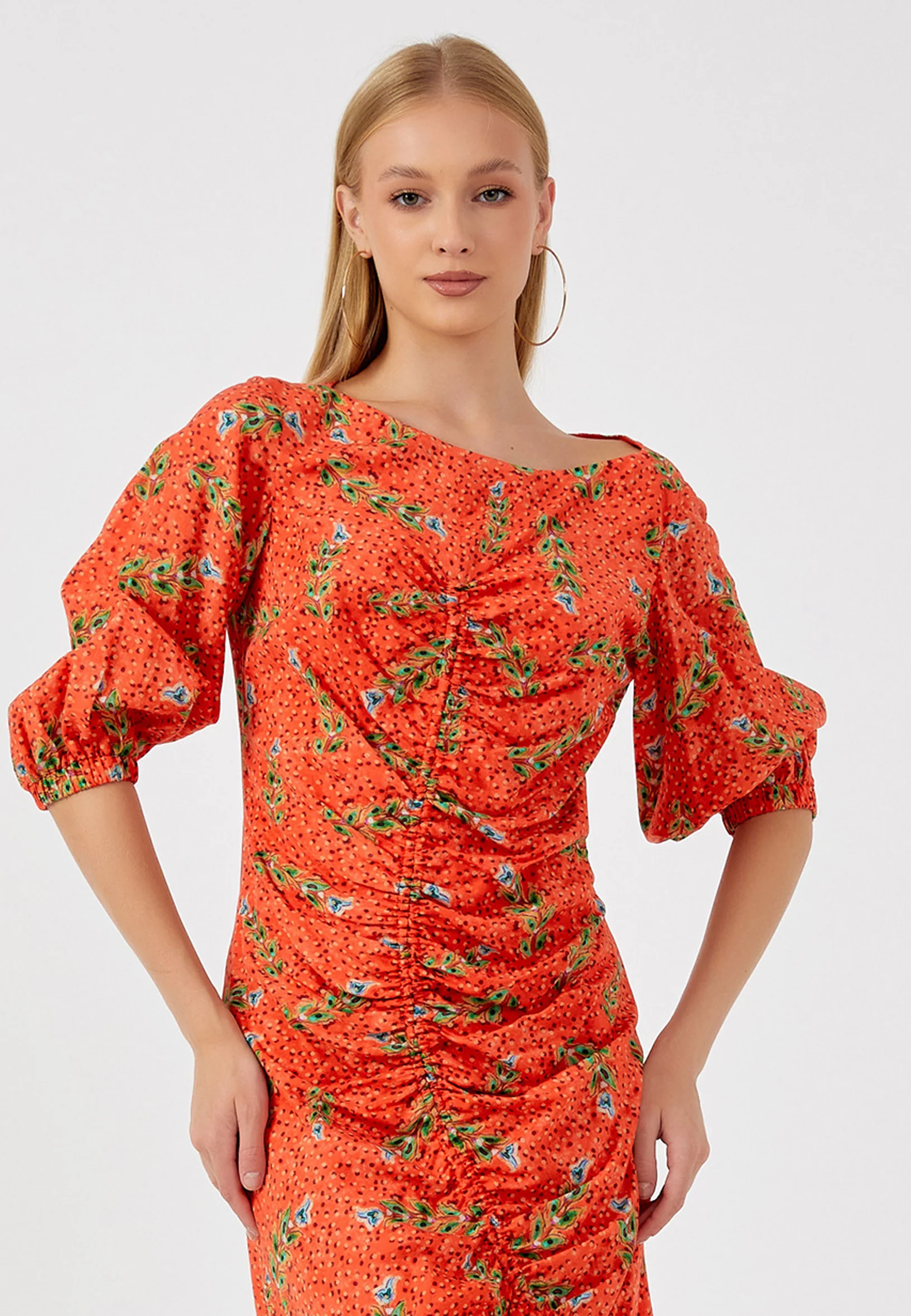 Mid-Length Midi Chiffon Column Regular Casual Dress kmy24y40428 - Image 4