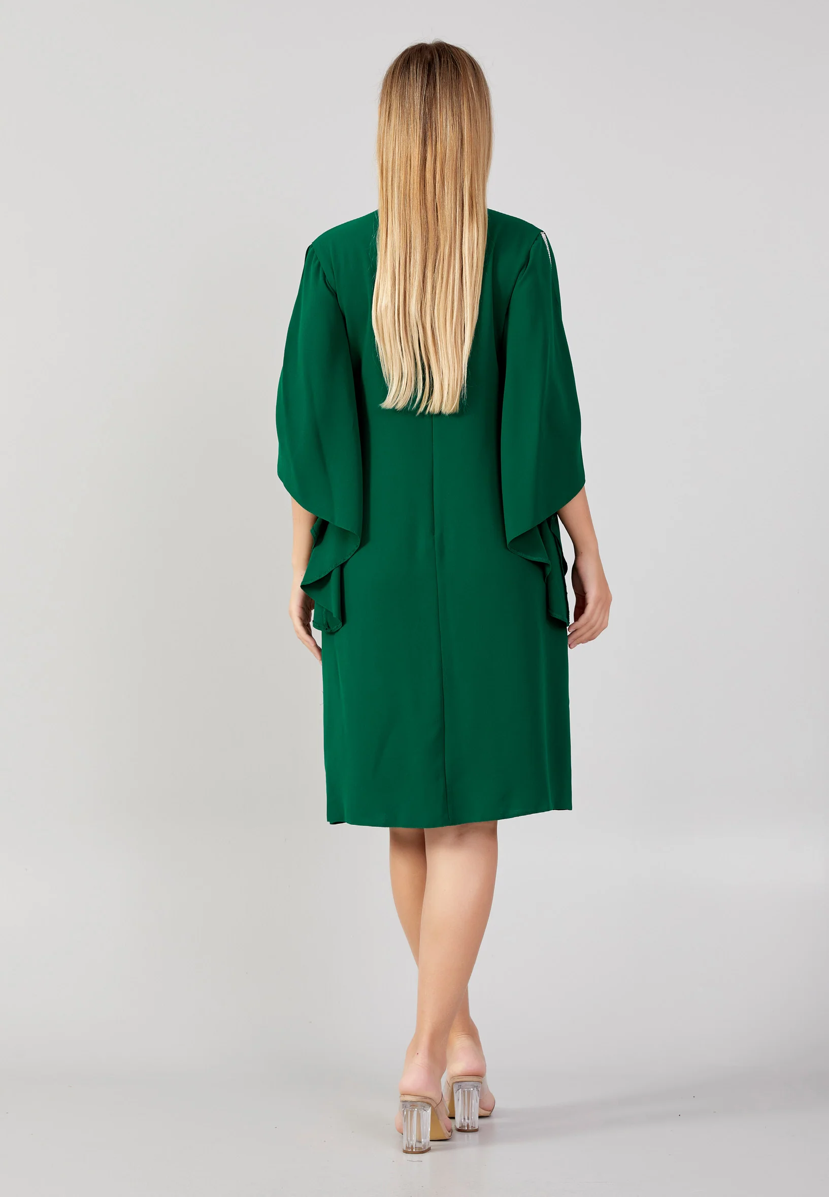 Mid-Length Midi Crepe Column Plus Size Evening Dress jnm23-361-b - Image 14