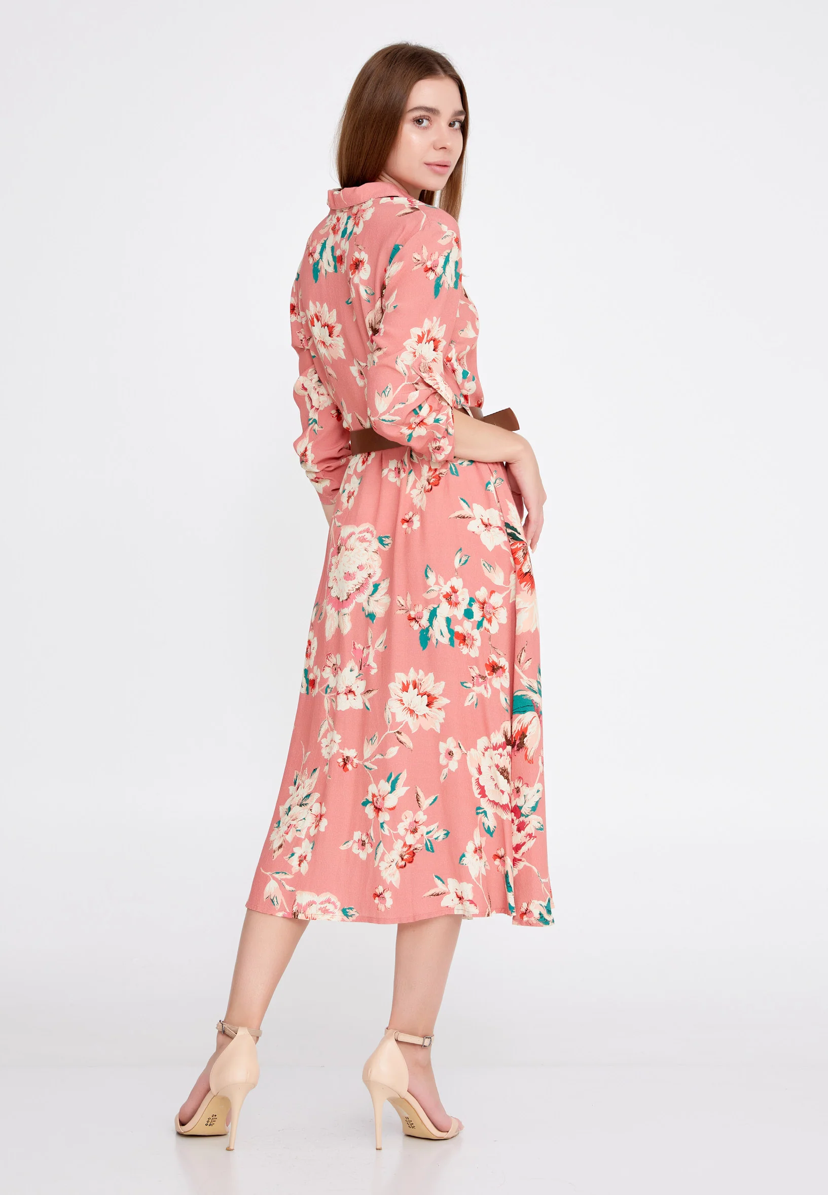 Mid-Length Midi Crepe Column Regular Casual Dress llc21yle31 - Image 10