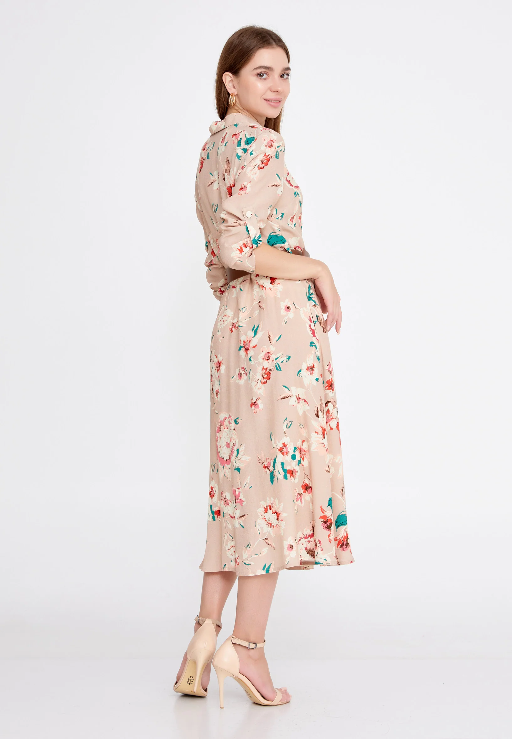 Mid-Length Midi Crepe Column Regular Casual Dress llc21yle31 - Image 2