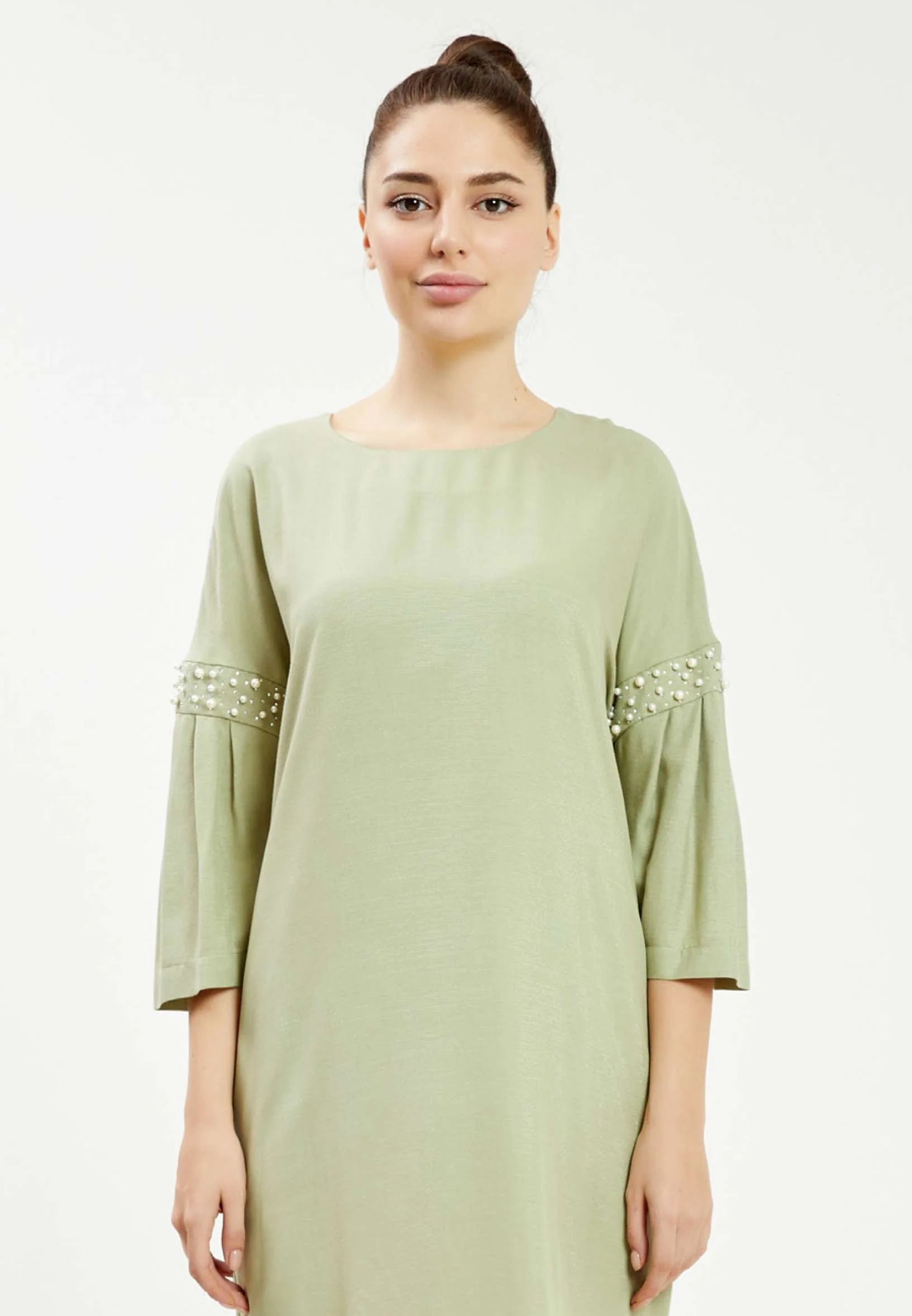 Mid-Length Midi Crepe Column Regular Casual Dress mis19552 - Image 4