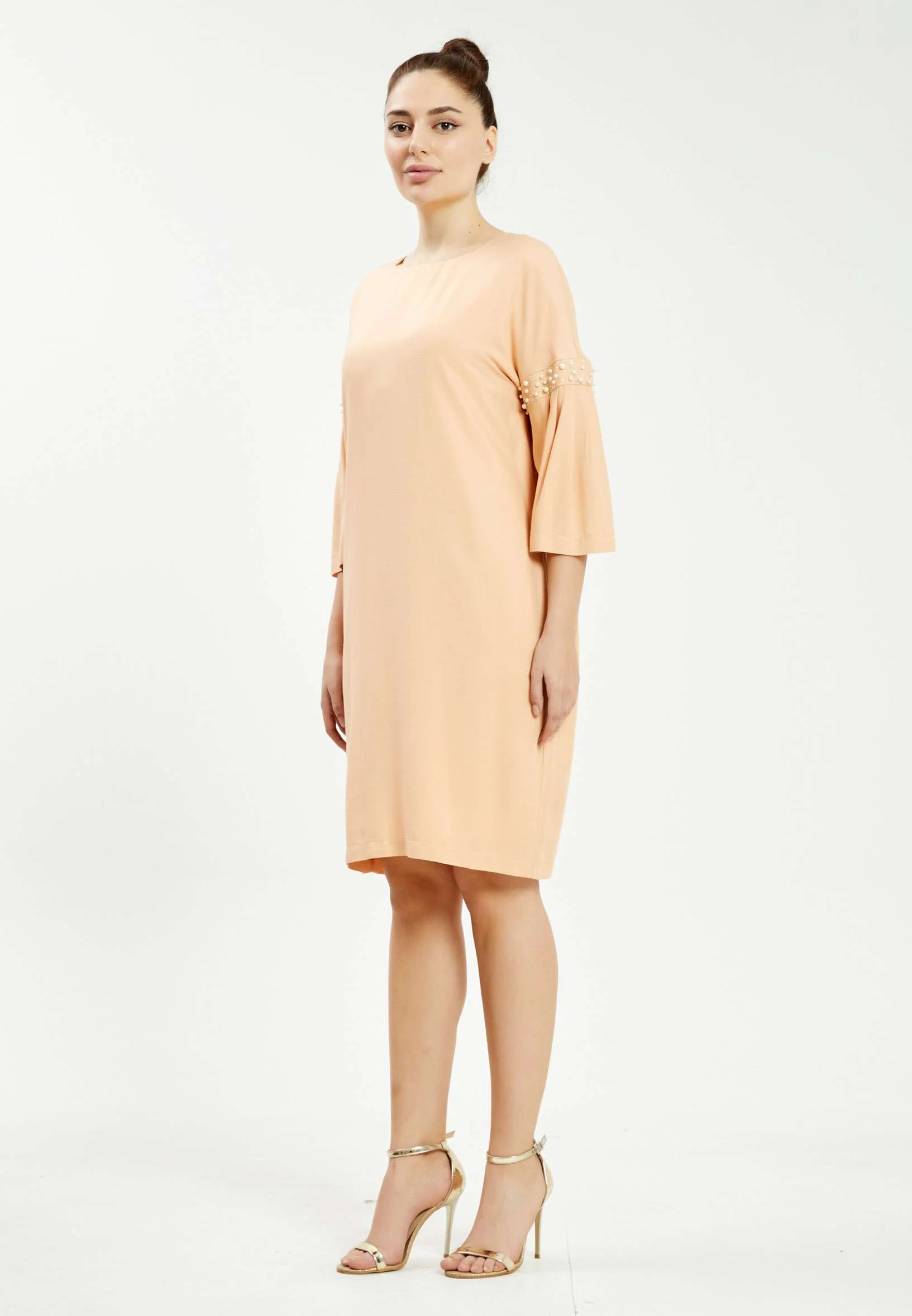 Mid-Length Midi Crepe Column Regular Casual Dress mis19552 - Image 7