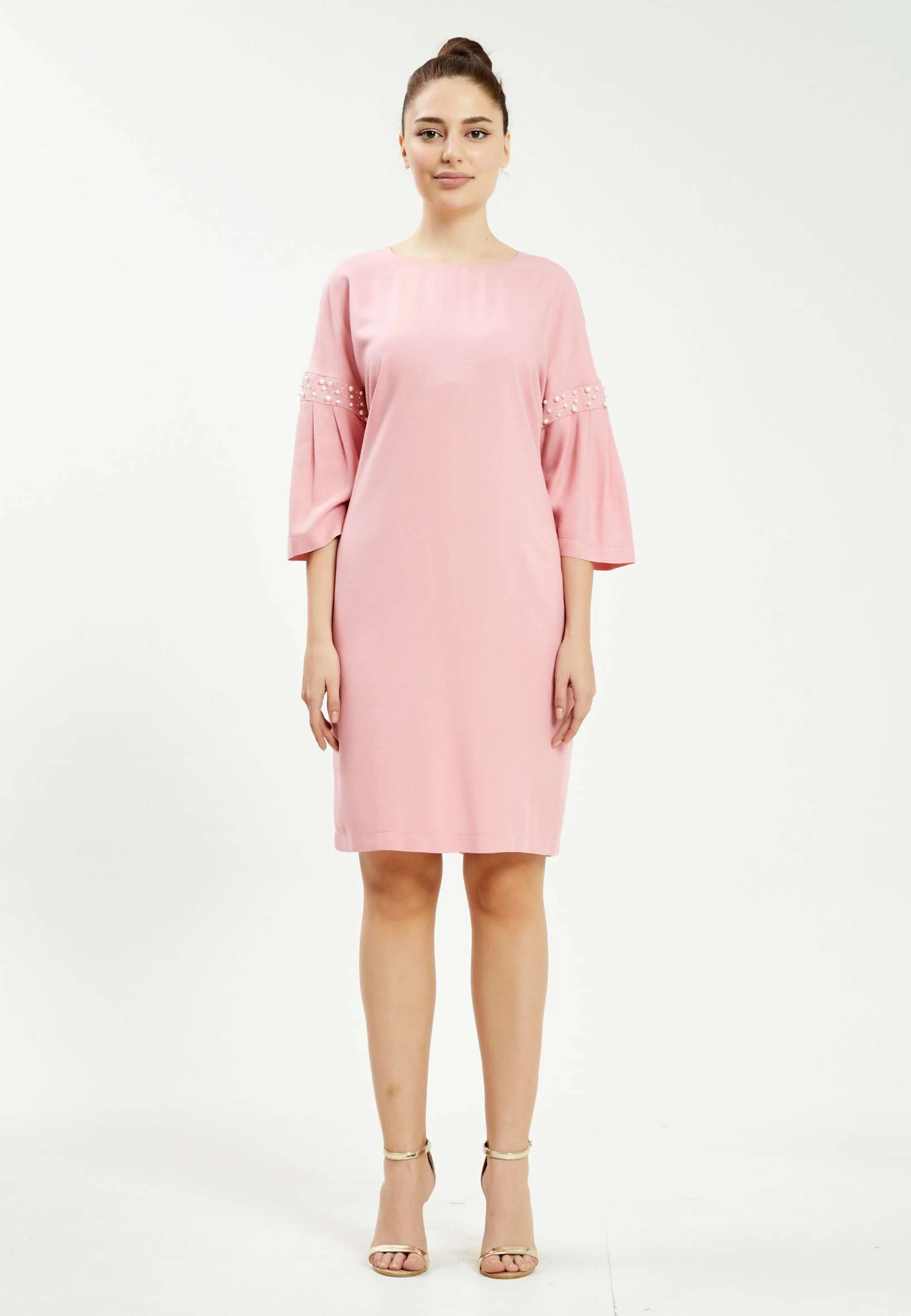 Mid-Length Midi Crepe Column Regular Casual Dress mis19552 - Image 9