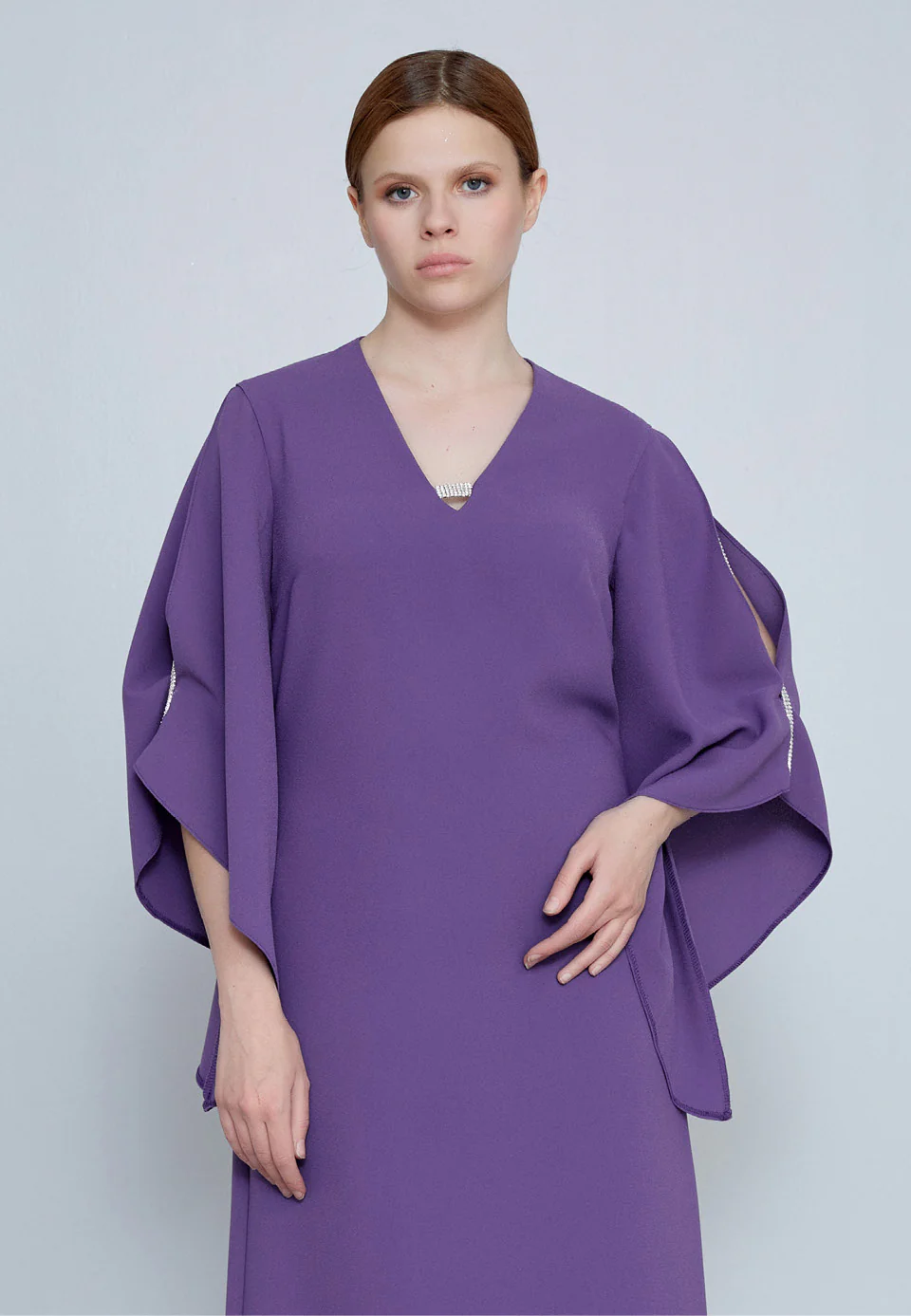 Mid-Length Midi Crepe Column Regular Evening Dress jnm23-361 - Image 20