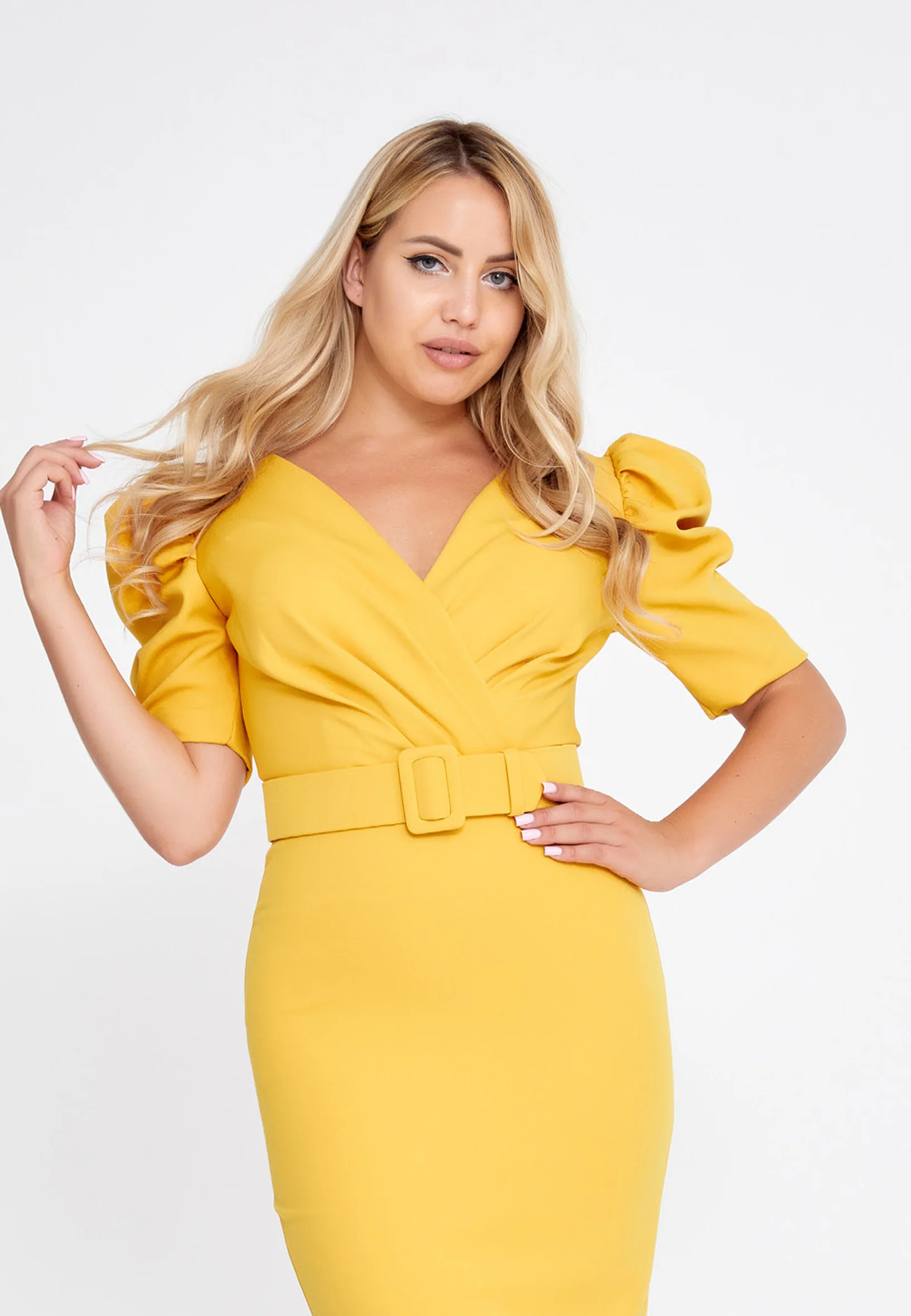 Mid-Length Midi Crepe Column Regular Evening Dress she7003 - Image 16