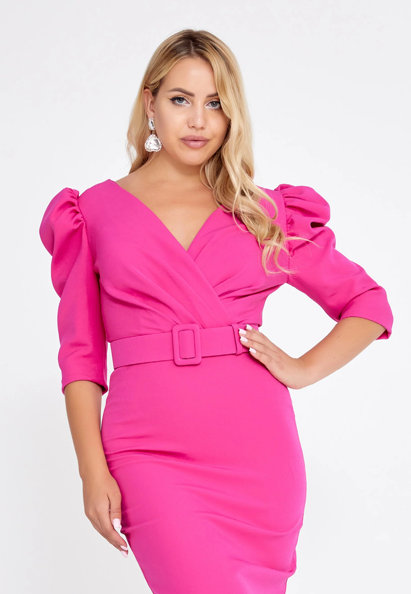 Mid-Length Midi Crepe Column Regular Evening Dress she7003 - Image 8