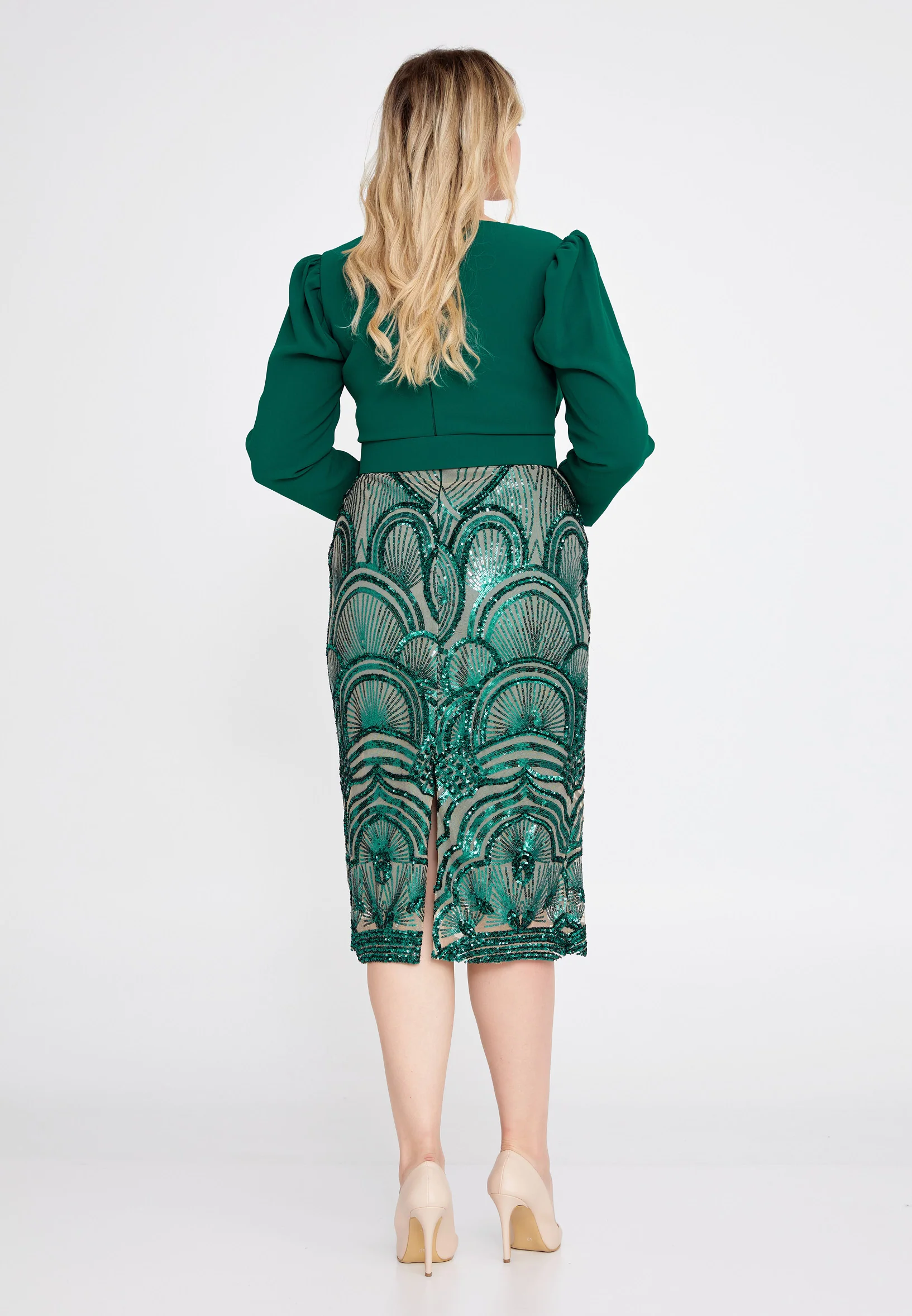Mid-Length Midi Crepe Column Regular Evening Dress she7015-1 - Image 10