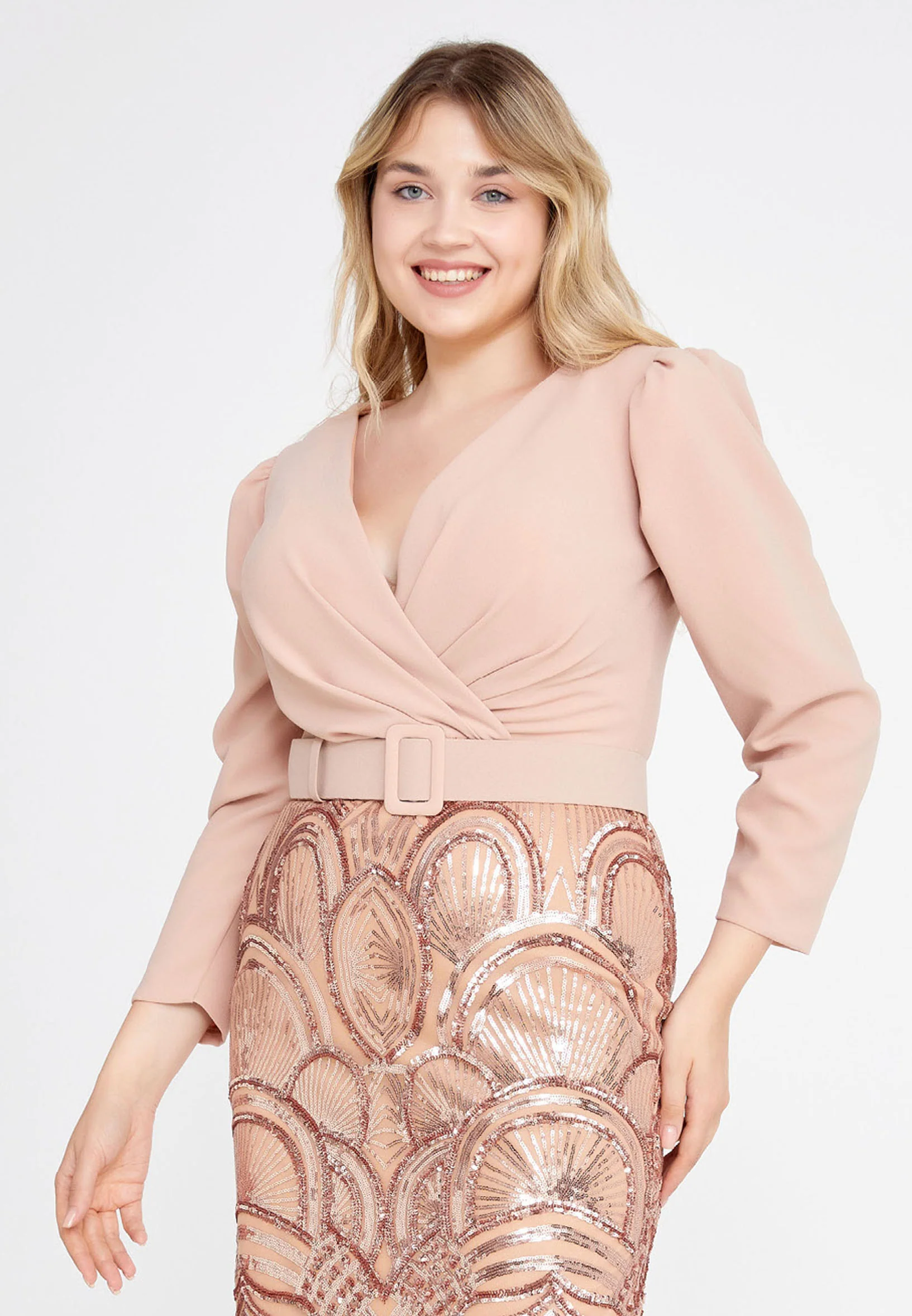Mid-Length Midi Crepe Column Regular Evening Dress she7015-1 - Image 24
