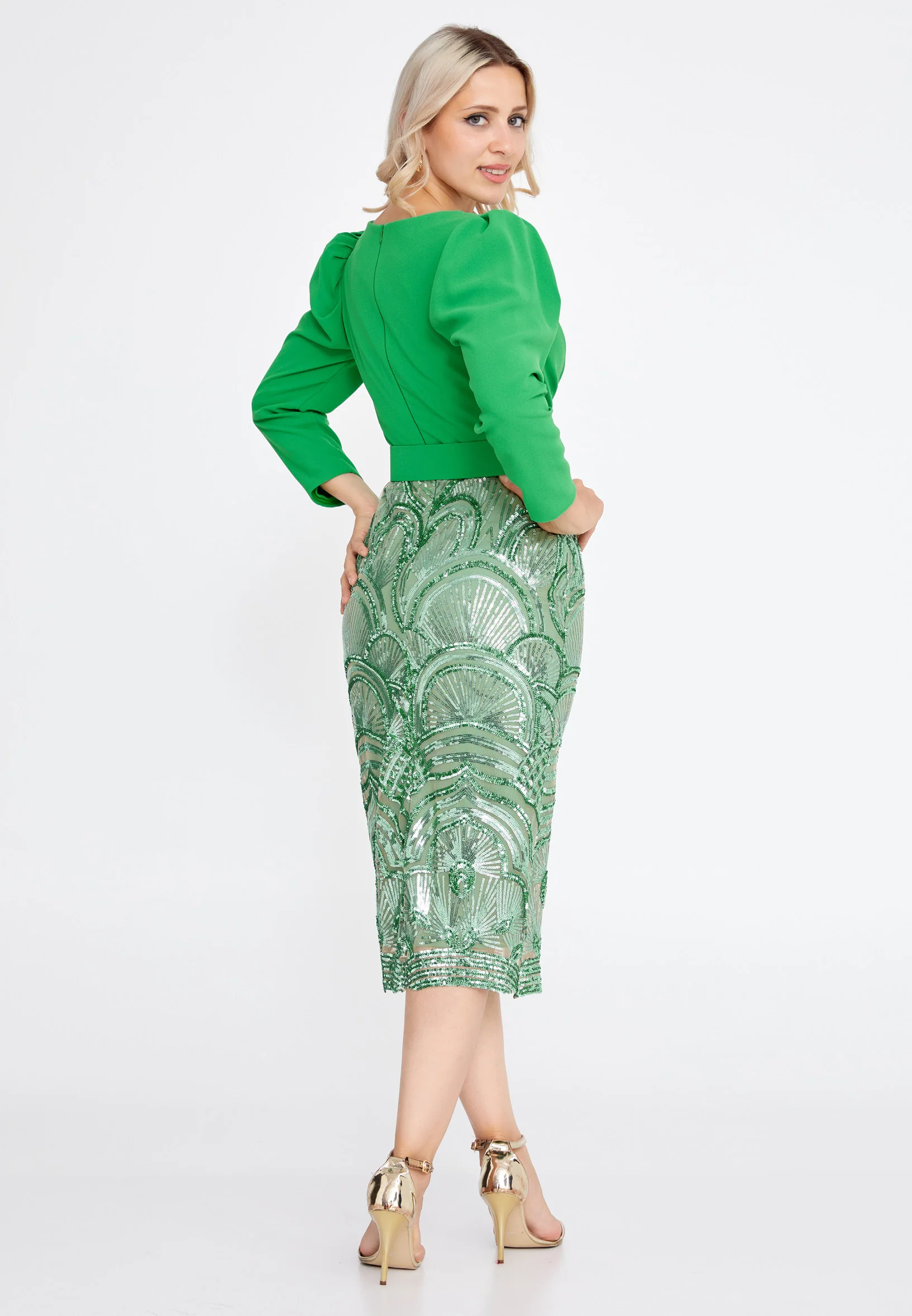 Mid-Length Midi Crepe Column Regular Evening Dress she7015 - Image 18