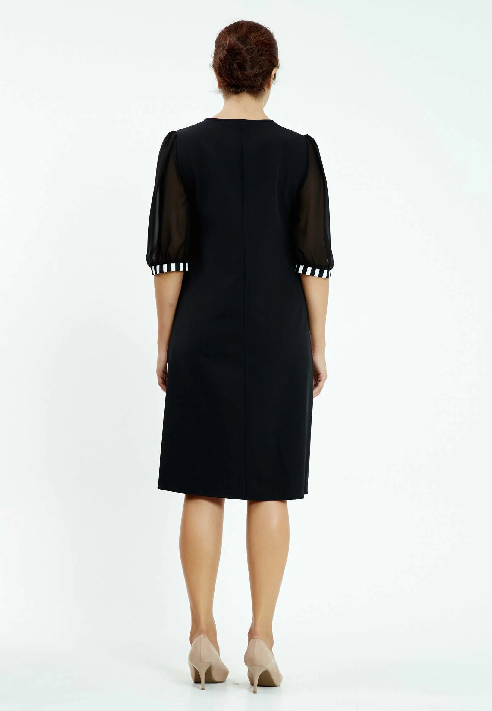 Mid-Length Midi Lycra Column Plus Size Casual Dress ayb20y9550 - Image 2