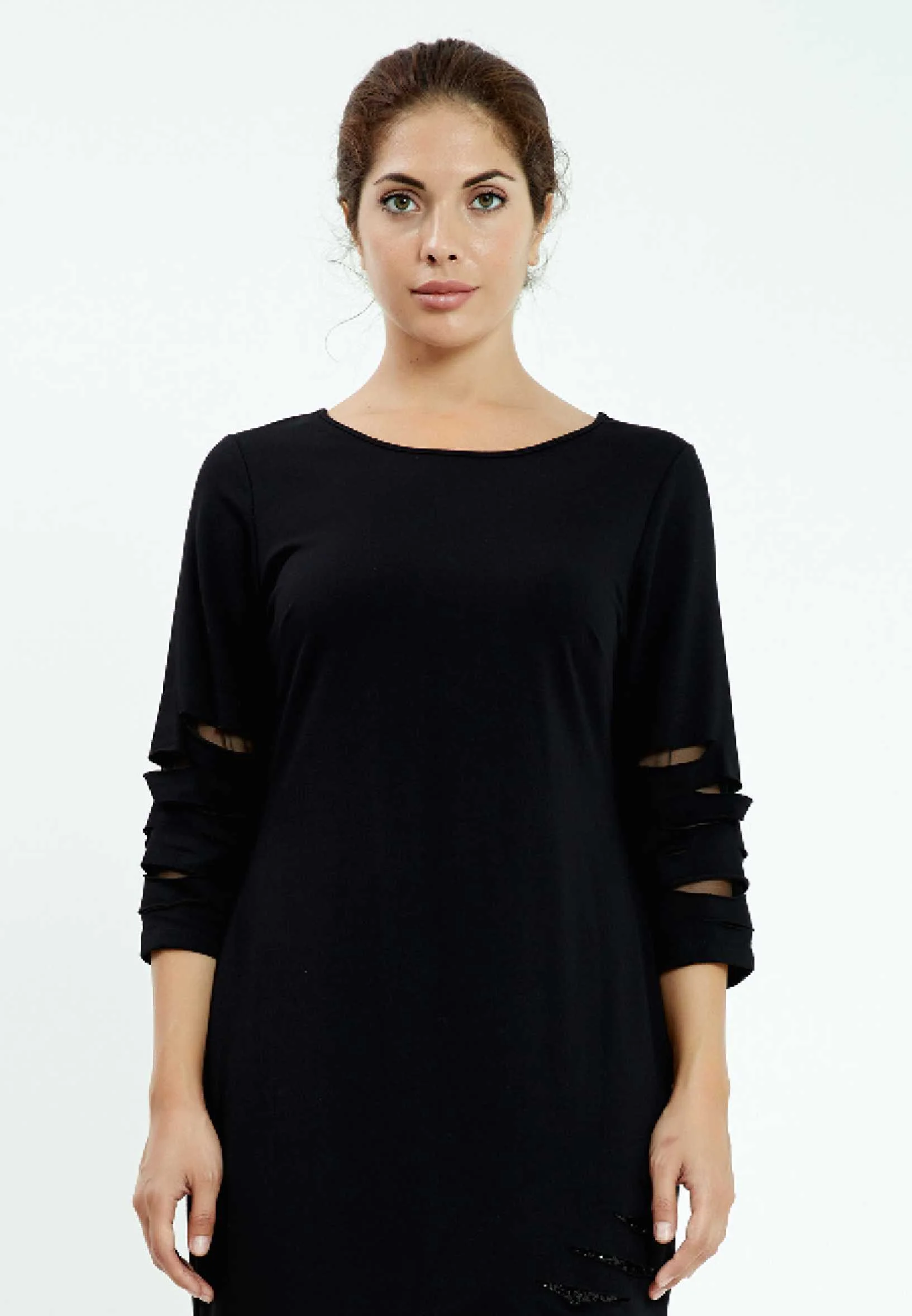 Mid-Length Midi Lycra Column Plus Size Casual Dress ayb6941 - Image 4