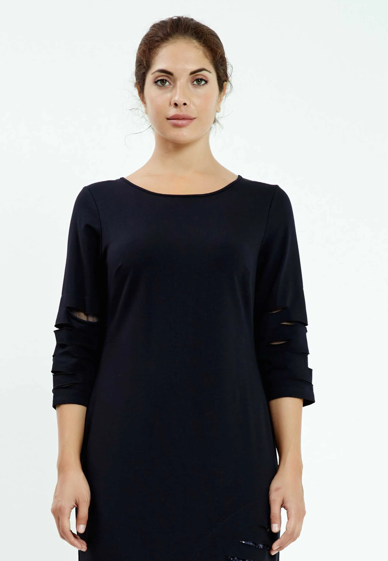 Mid-Length Midi Lycra Column Plus Size Casual Dress ayb6941 - Image 8