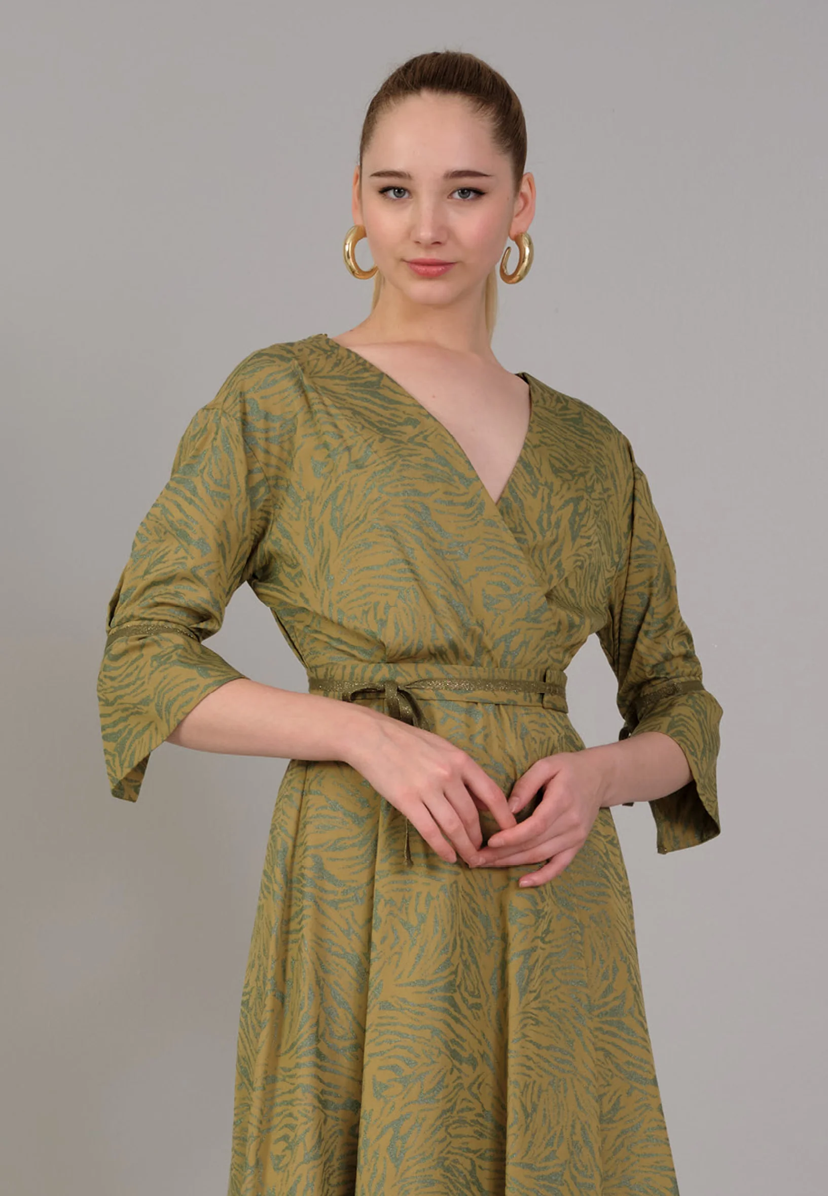Mid-Length Midi Polyester Column Regular Casual Dress kmy24y40467 - Image 4