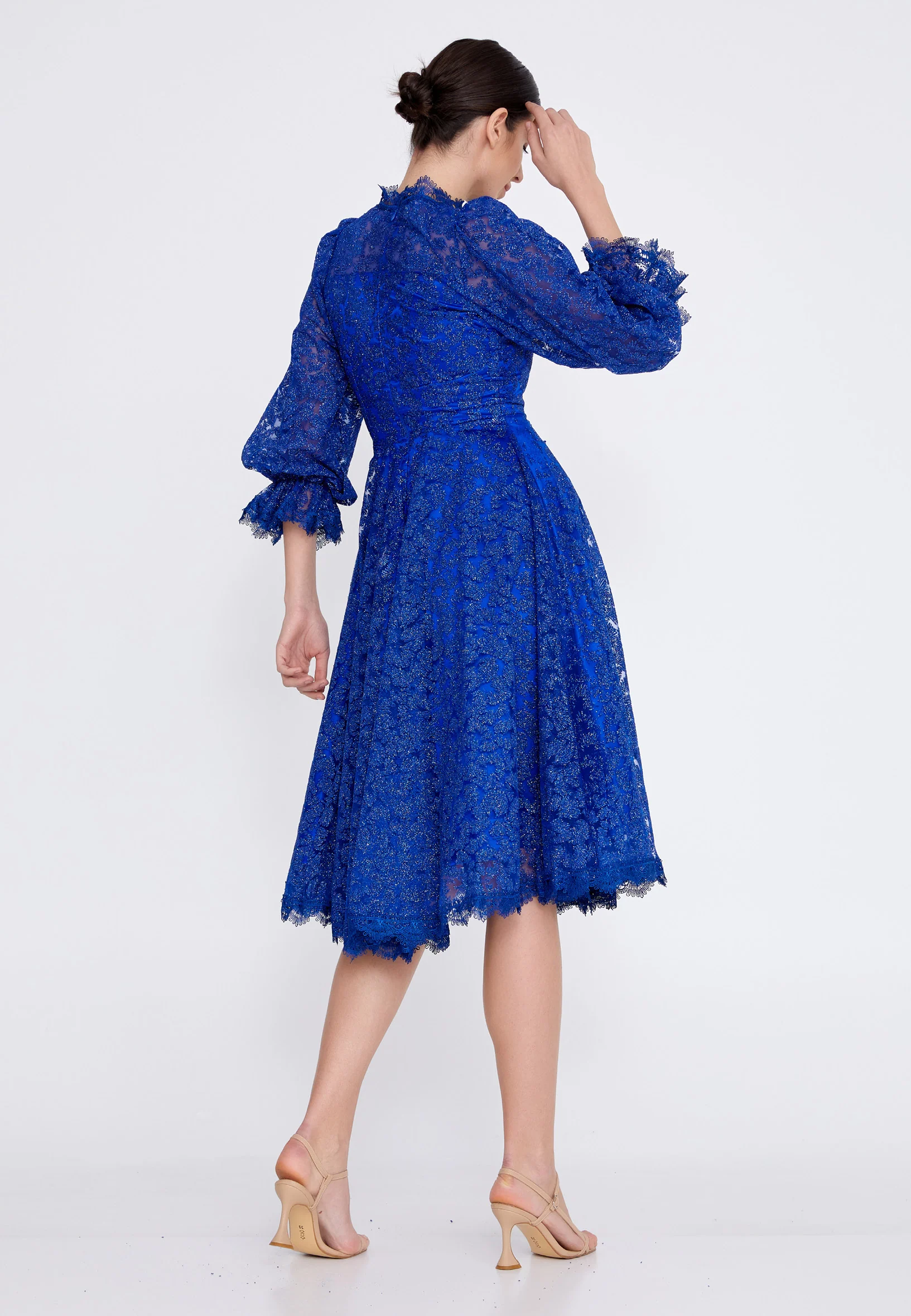 Mid-Length Midi Tulle A - Line Regular Prom Dress ons000-79 - Image 10