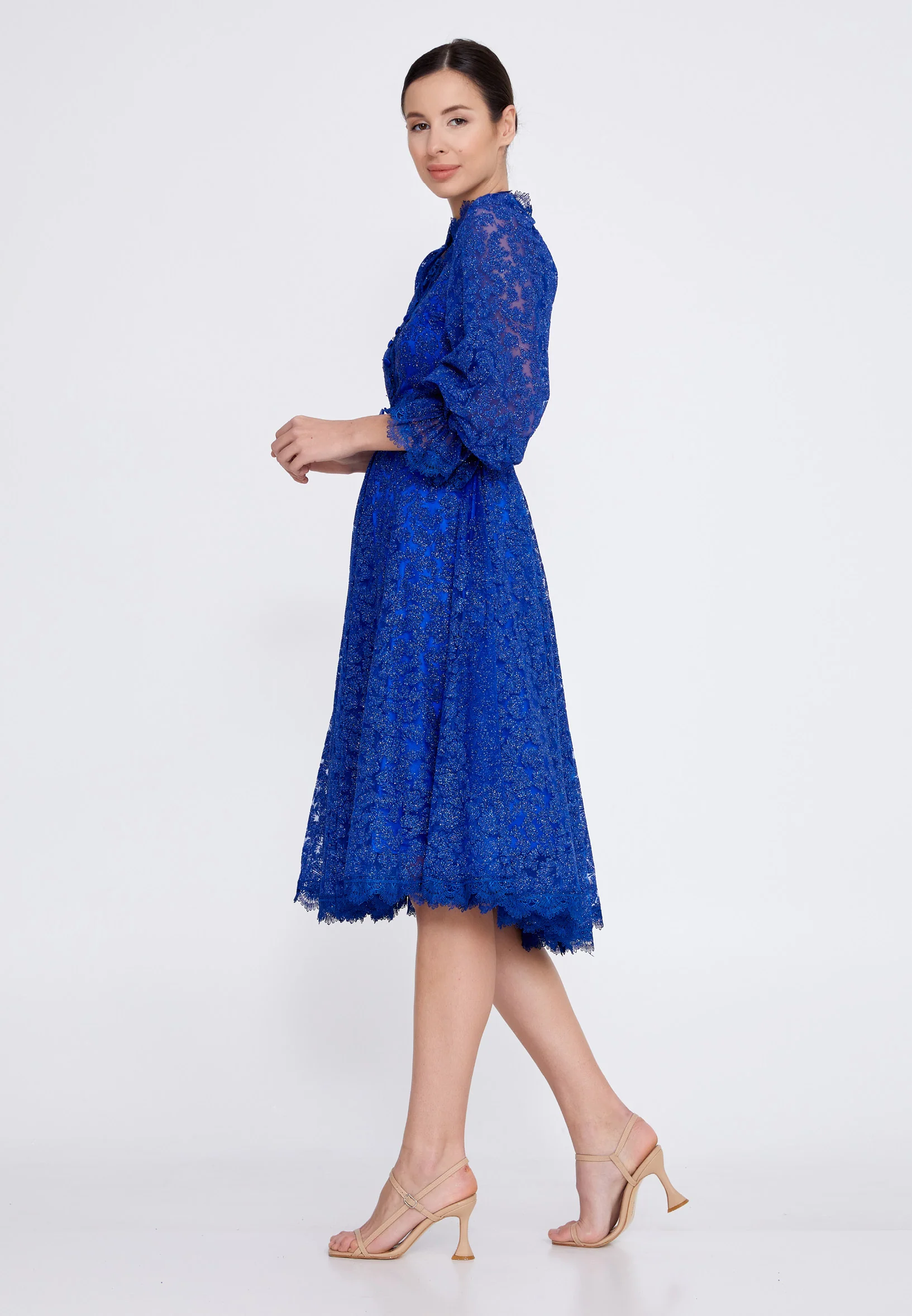 Mid-Length Midi Tulle A - Line Regular Prom Dress ons000-79 - Image 11