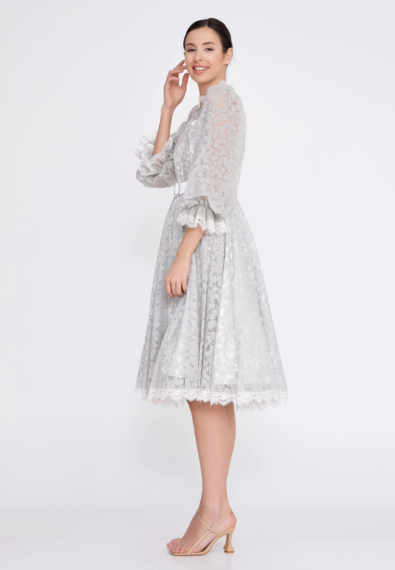 Mid-Length Midi Tulle A - Line Regular Prom Dress ons000-79 - Image 23