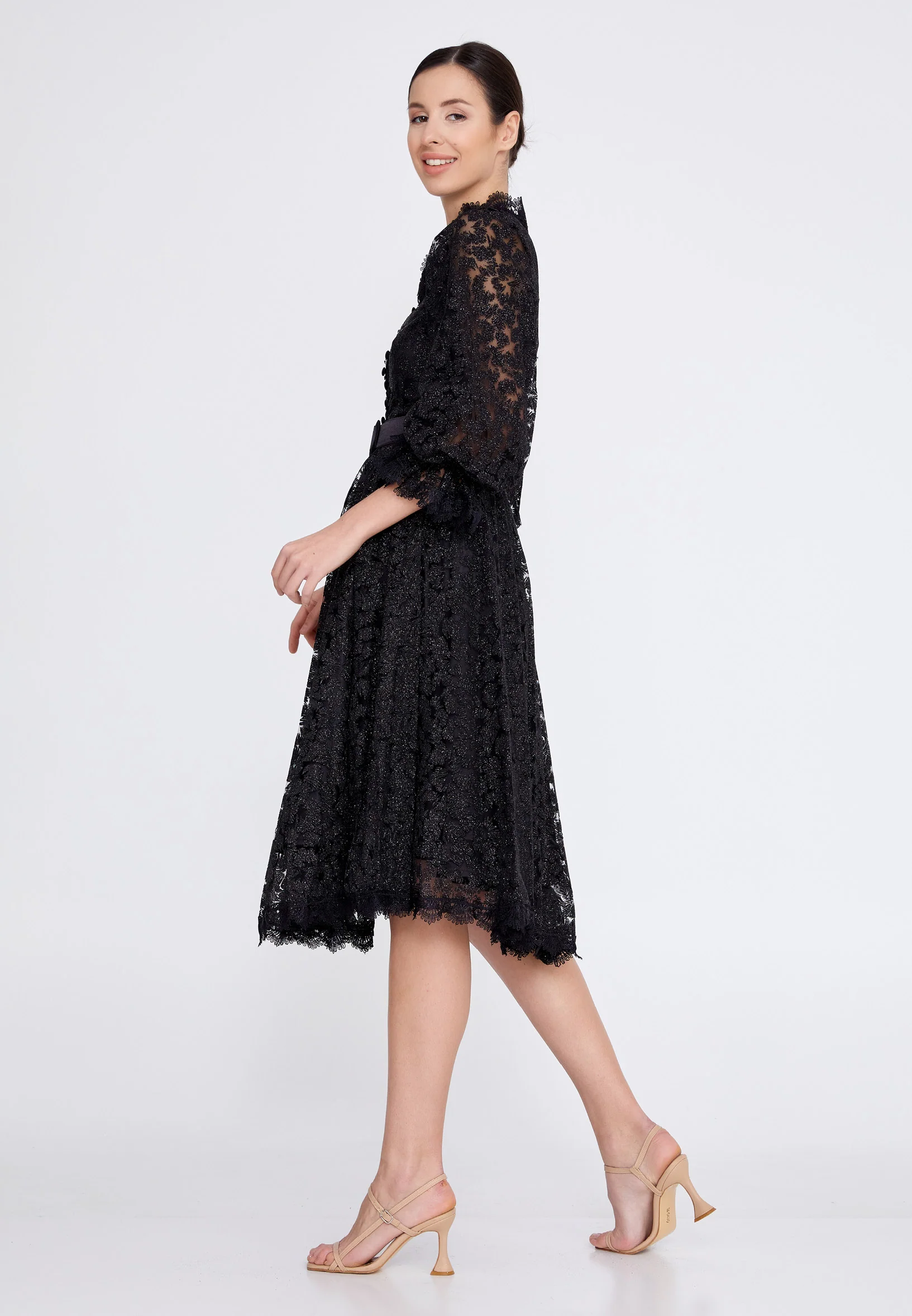 Mid-Length Midi Tulle A - Line Regular Prom Dress ons000-79 - Image 3