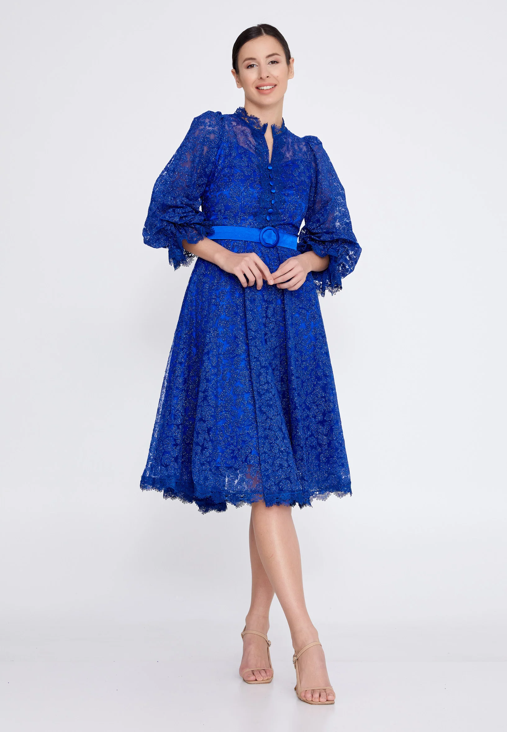 Mid-Length Midi Tulle A - Line Regular Prom Dress ons000-79 - Image 9