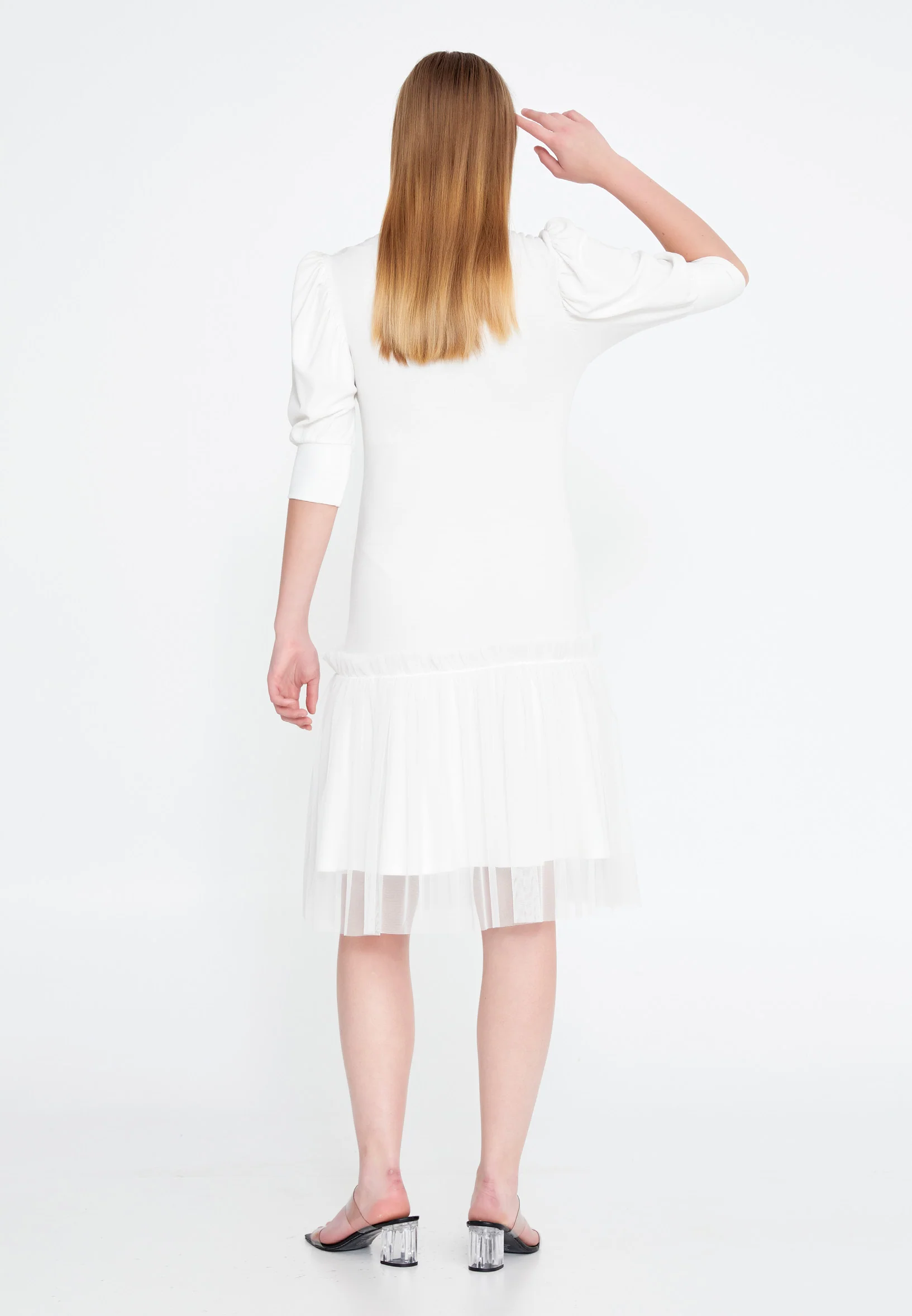 Mid-Length Midi Tulle Column Regular Casual Dress ber20y5128 - Image 6