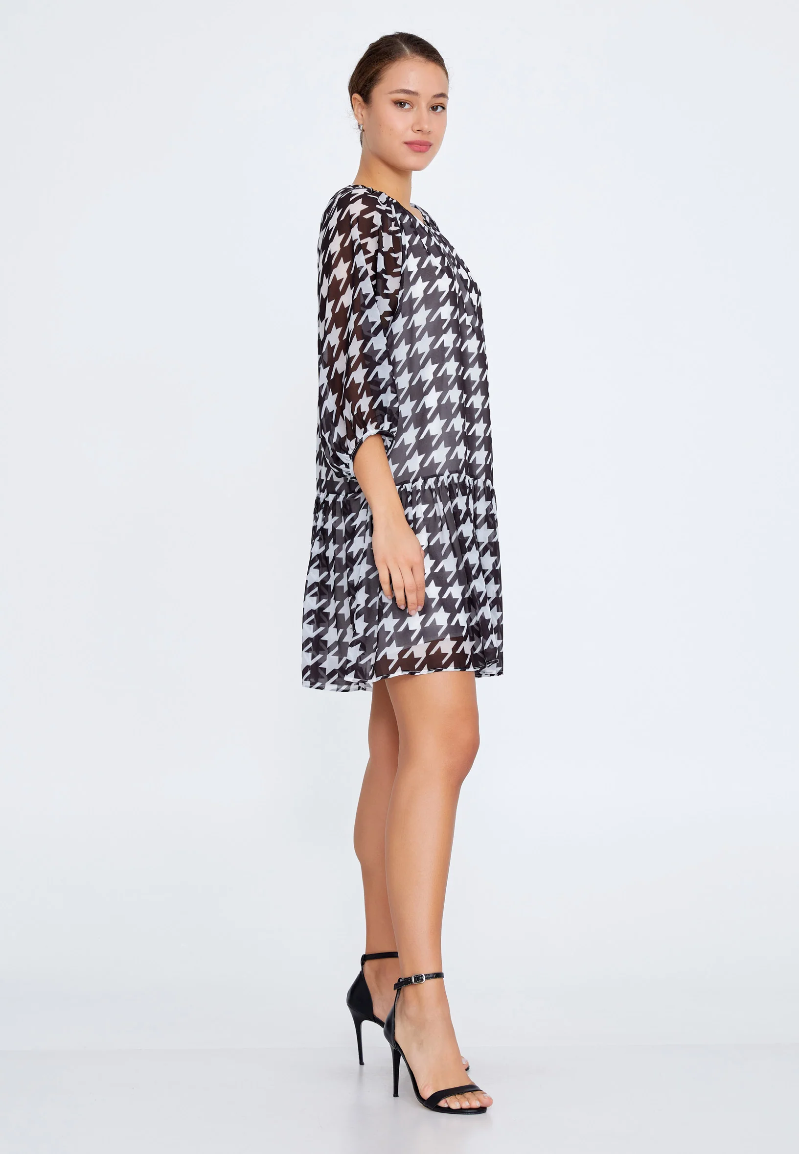 Mid-Length Mini Chiffon Column Regular Casual Dress ber22k5121 - Image 3