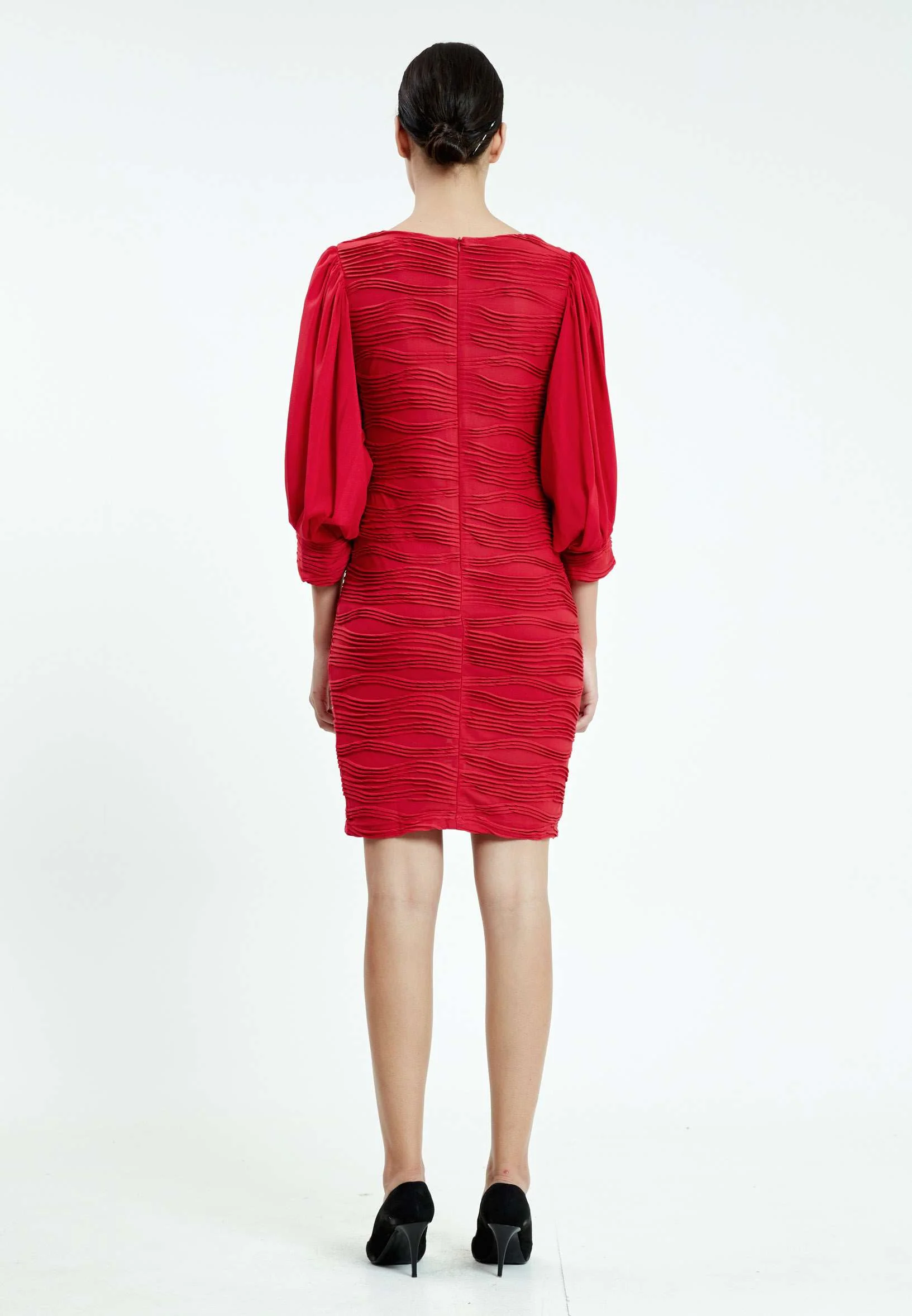 Mid-Length Mini Chiffon Column Regular Casual Dress ser16664 - Image 10