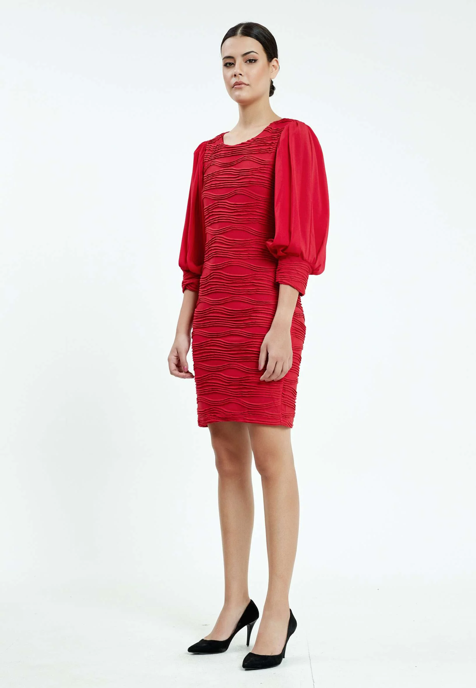 Mid-Length Mini Chiffon Column Regular Casual Dress ser16664 - Image 11